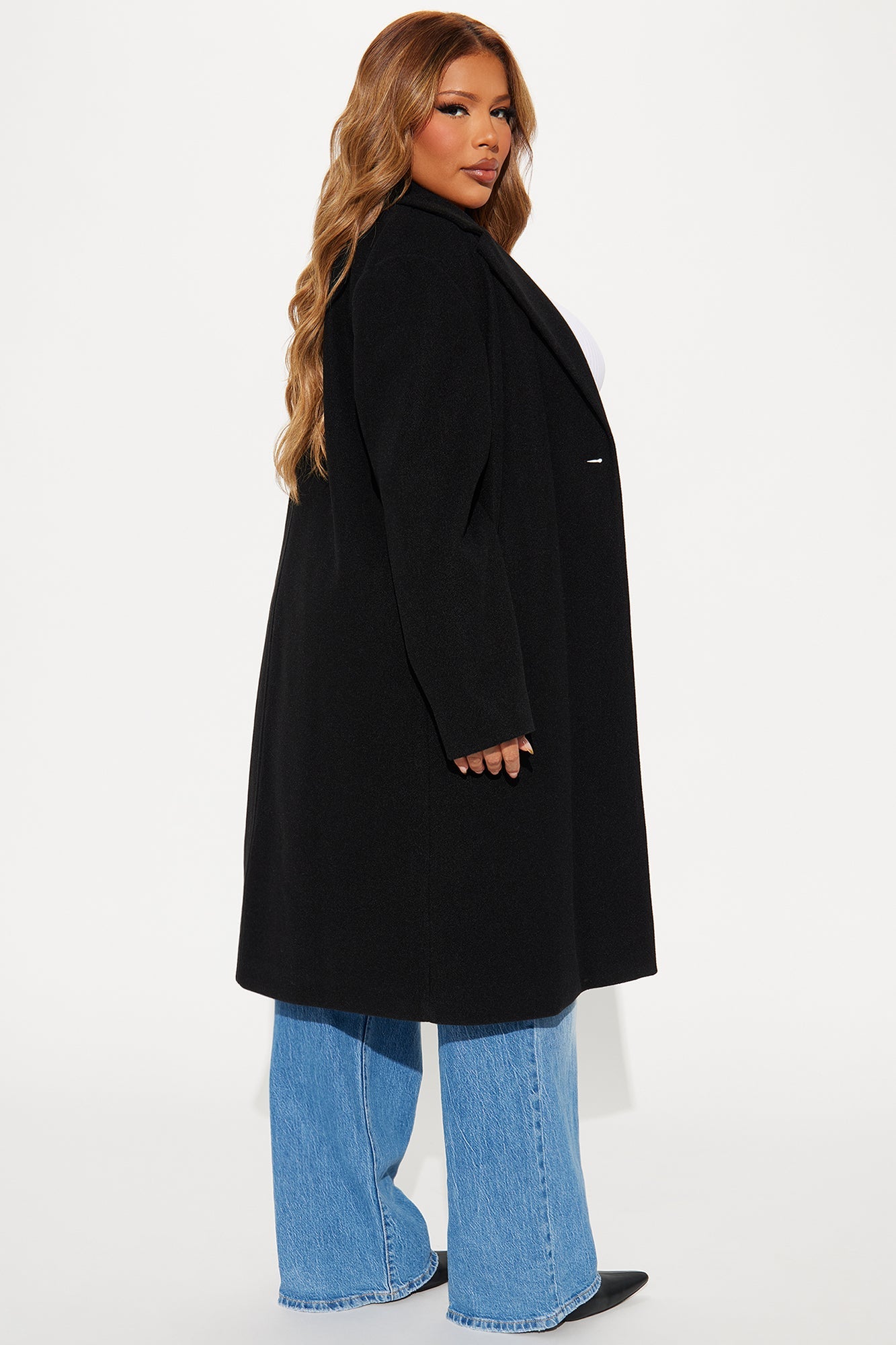 Natalie Wool Coat - Black