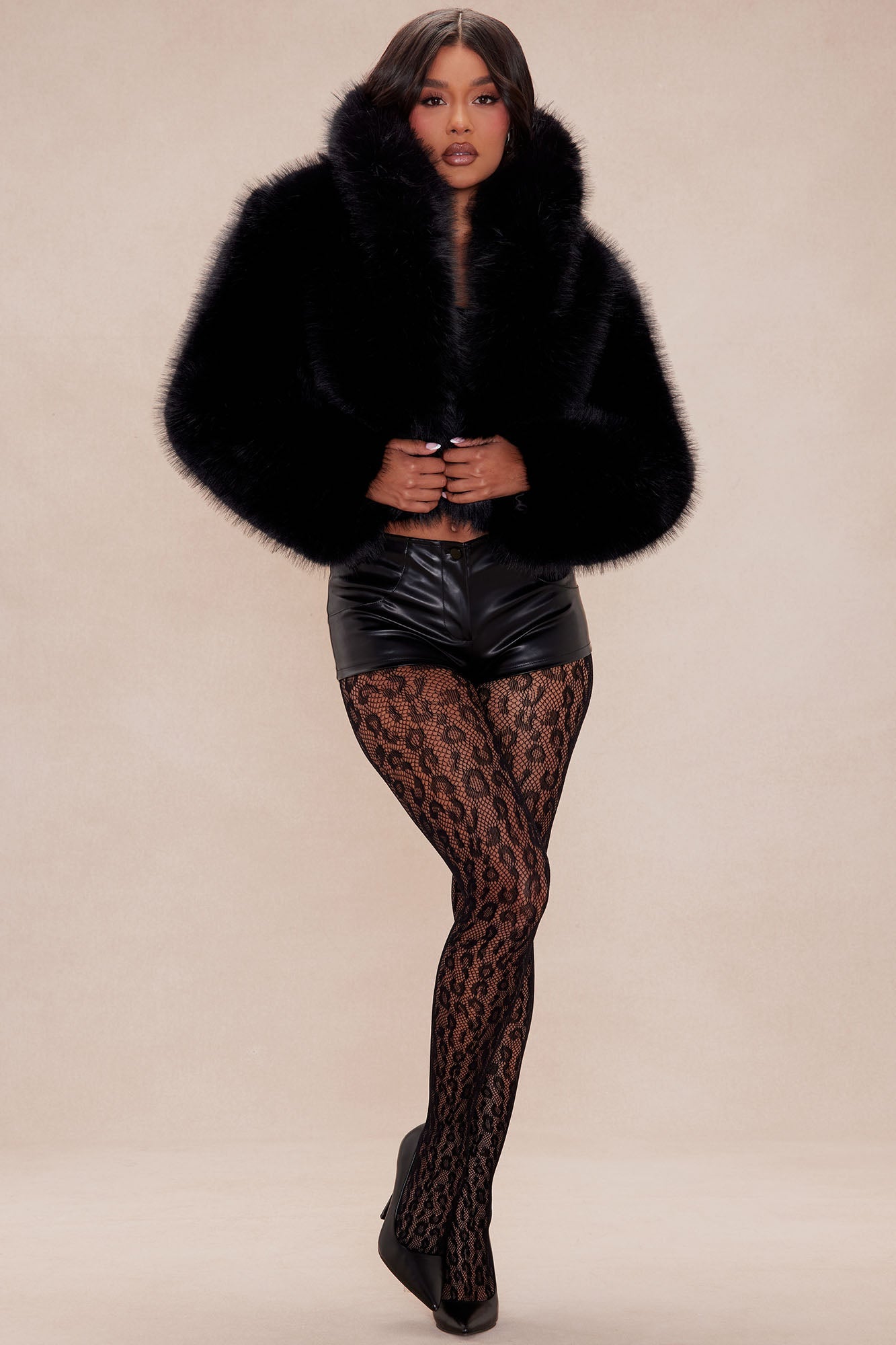 Moscow Fur Coat - Black