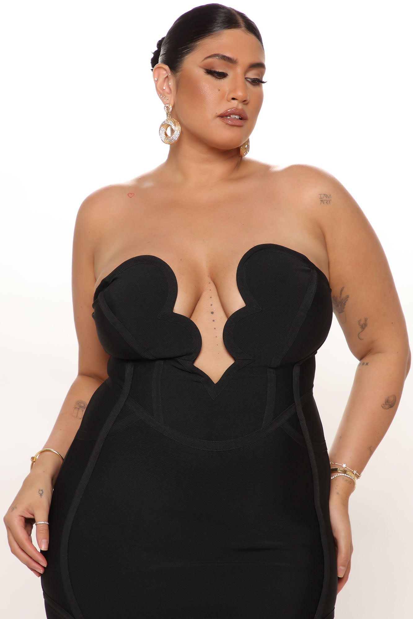 Night Life Bandage Maxi Dress - Black