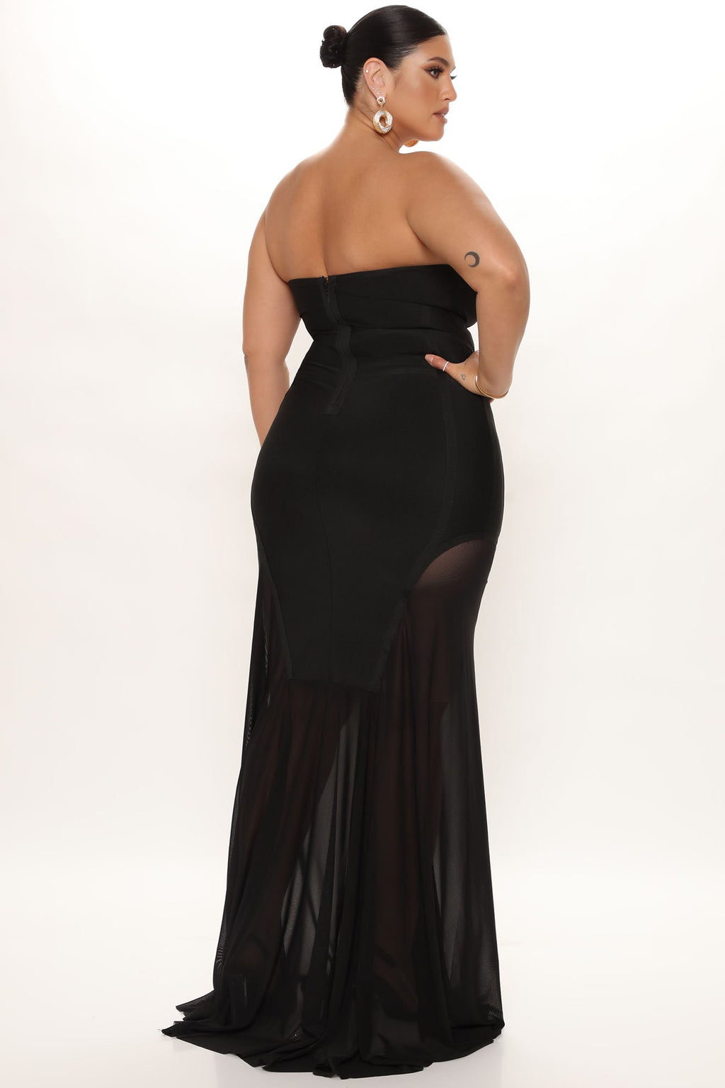 Night Life Bandage Maxi Dress - Black