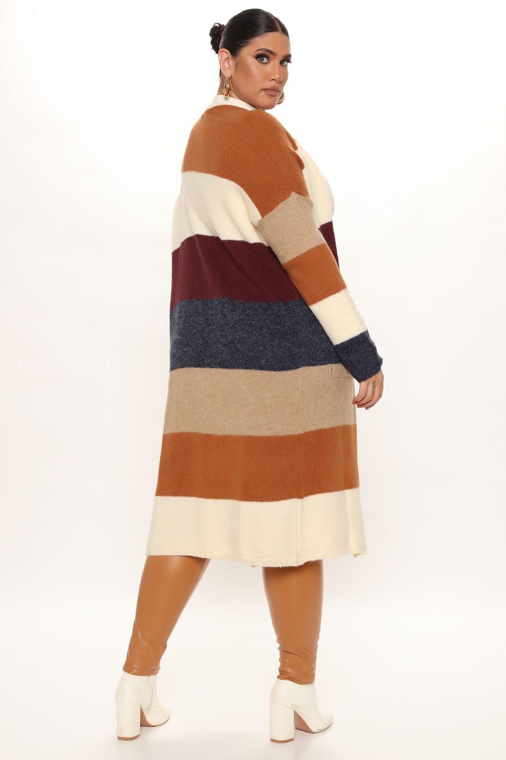 Common Interests Colorblock Cardigan - Camel/combo