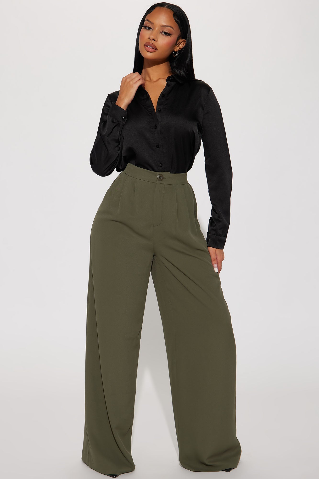Nadia Trouser Pant - Olive