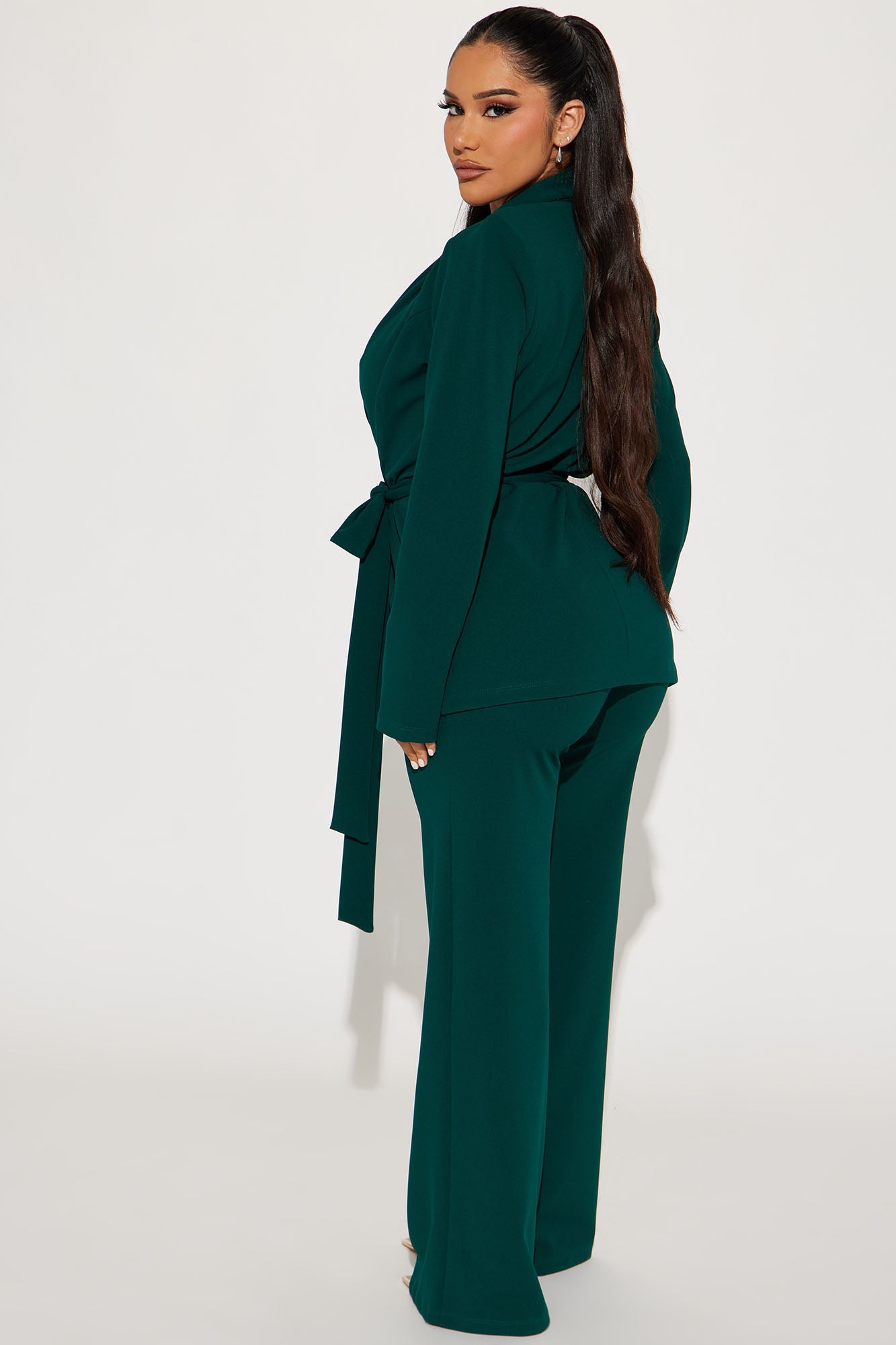 CEO Vibes Blazer Set - Hunter