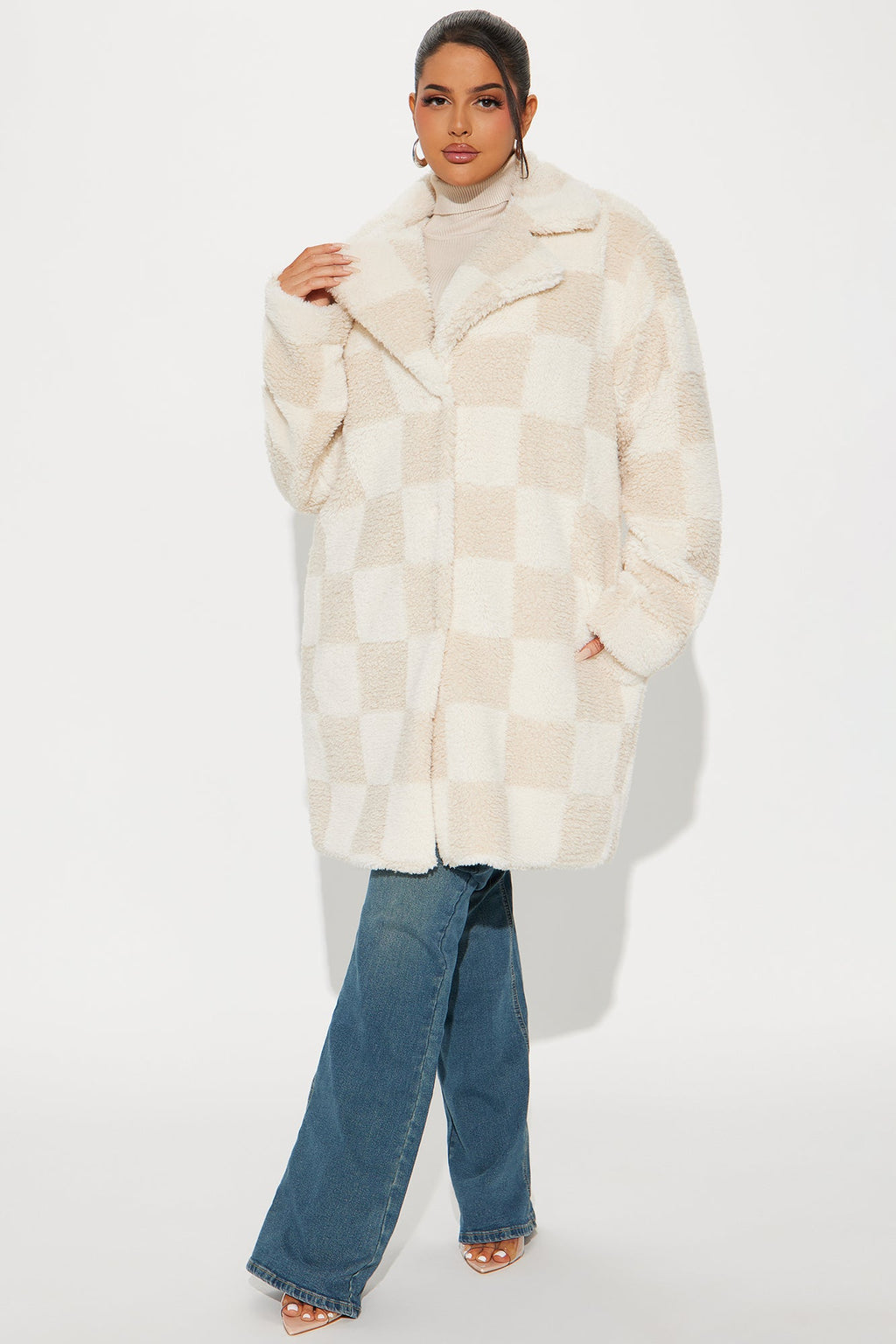 Check On It Sherpa Coat - Cream