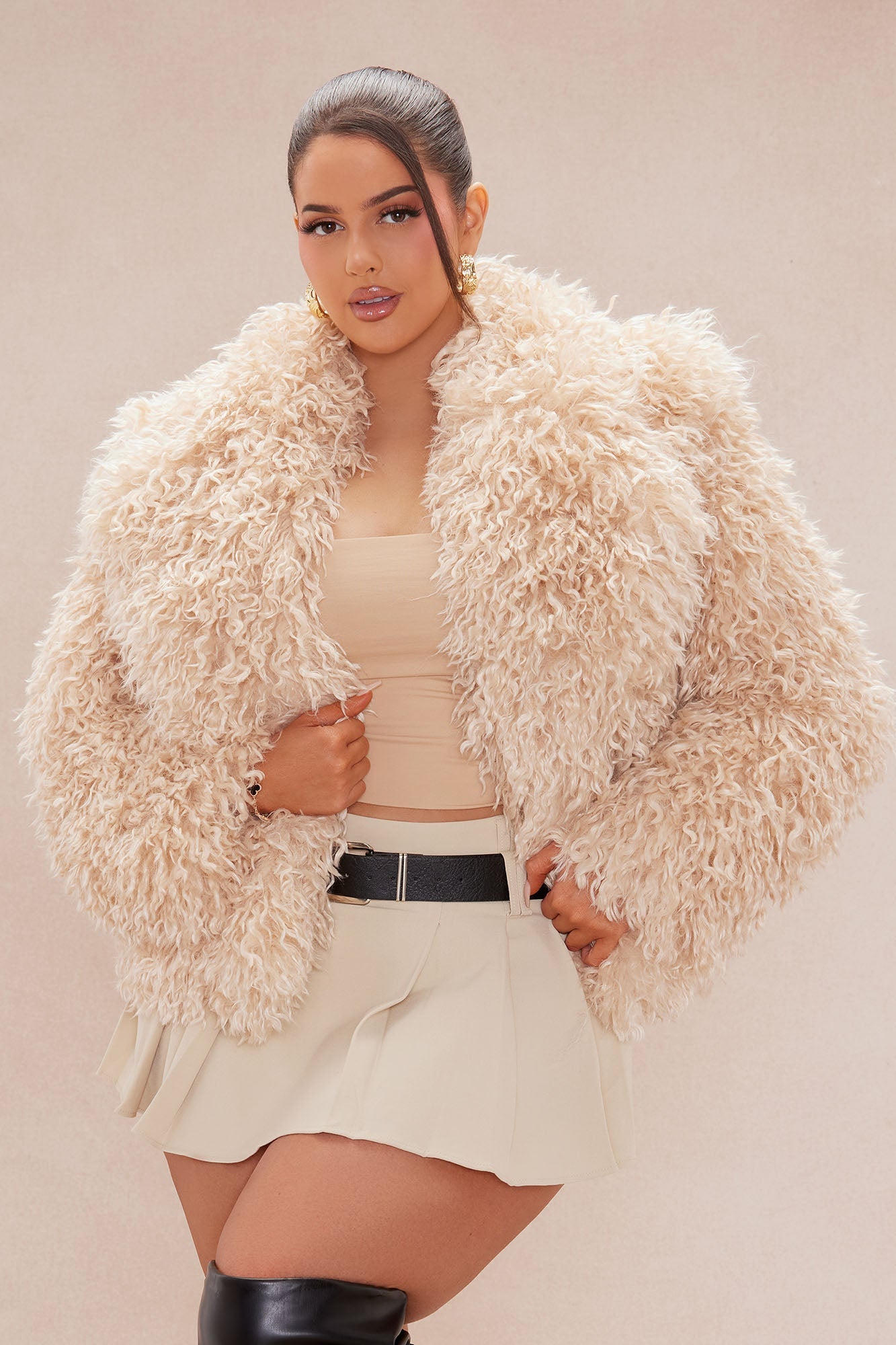 Tahoe Faux Fur Jacket - Cream