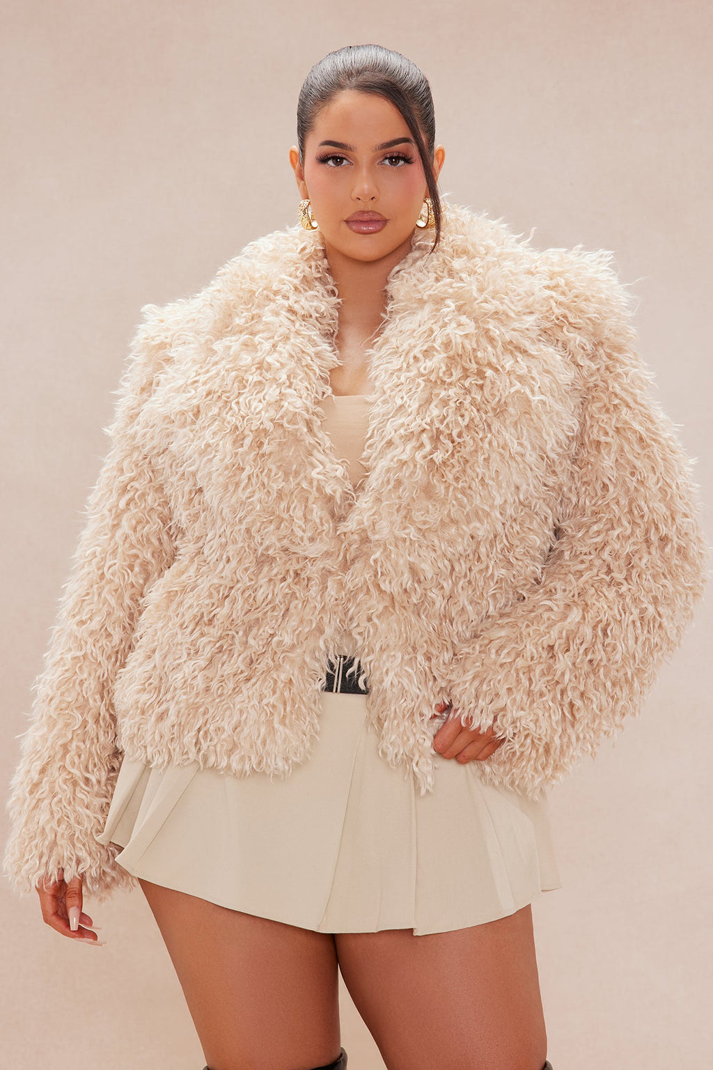 Tahoe Faux Fur Jacket - Cream