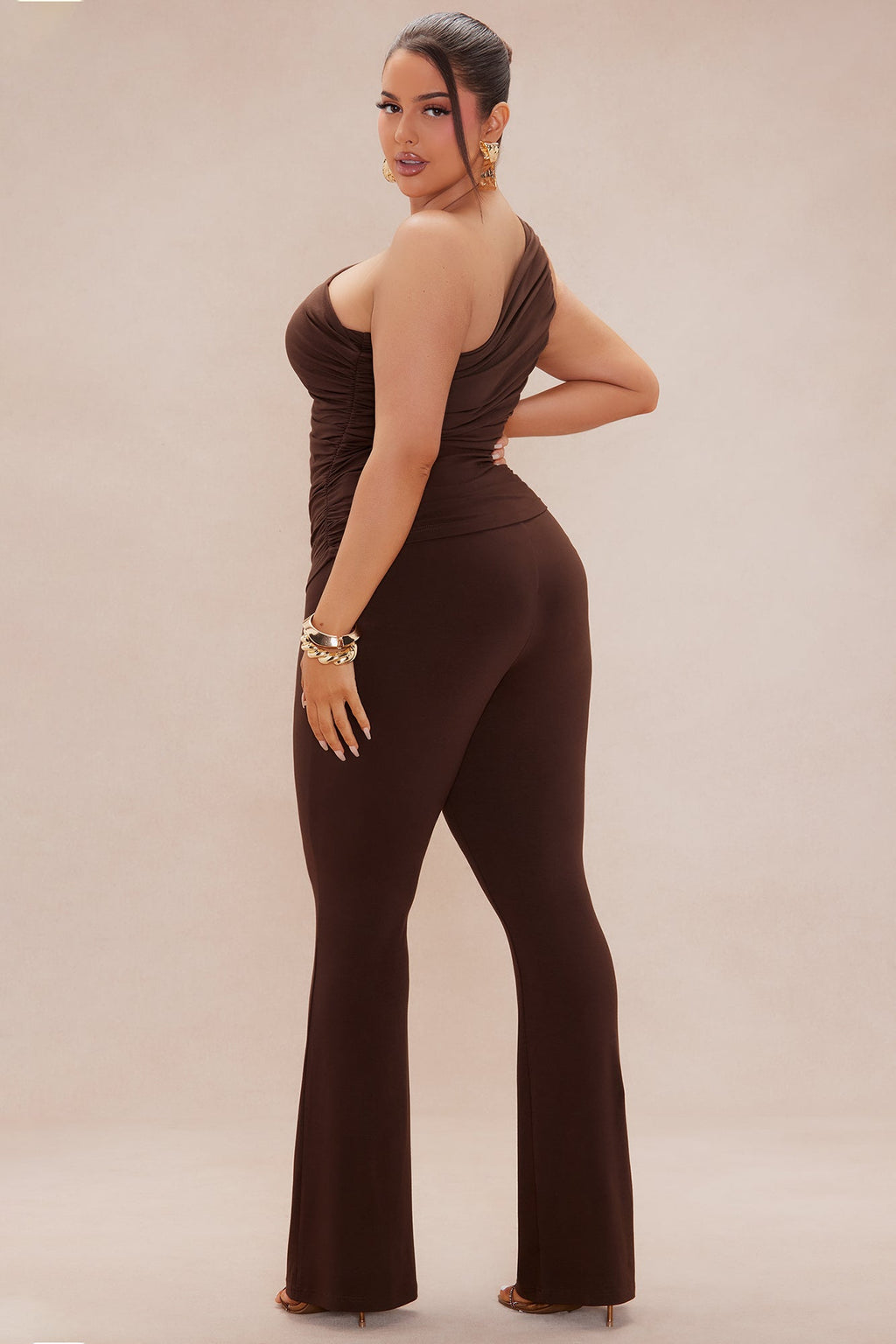 Logan Knit Pant Set - Chocolate