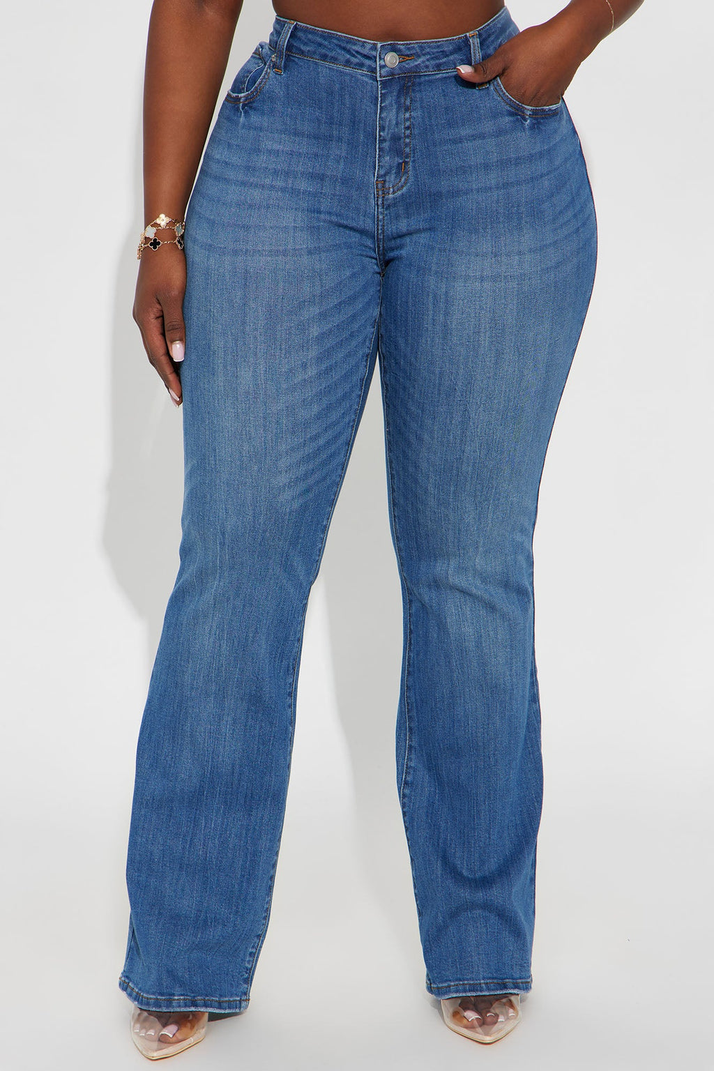 Out Of My Way Low Rise Bootcut Jean - Medium Wash
