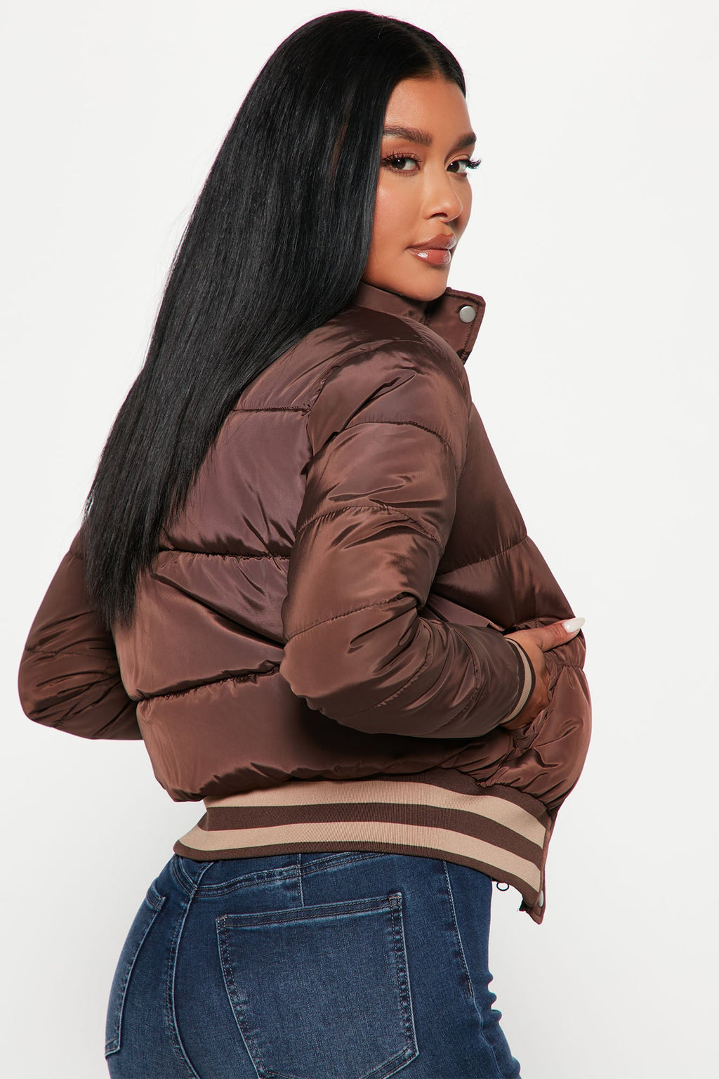 Mrs. Jackson Puffer Jacket - Chocolate