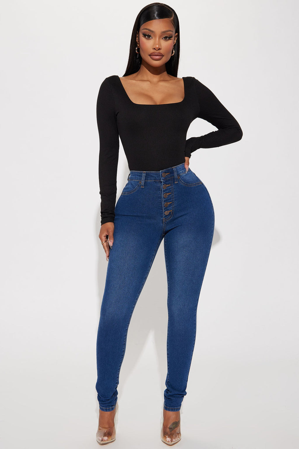 Show It Off Stretch Skinny Jean - Dark Wash