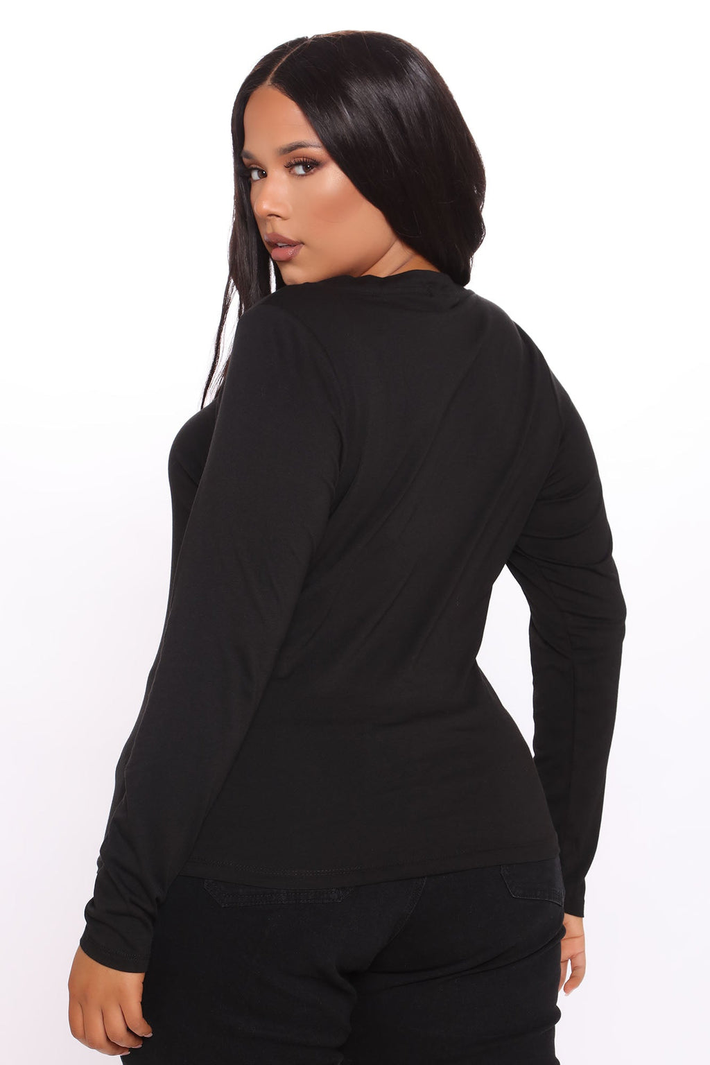 Briana Long Sleeve Top - Black
