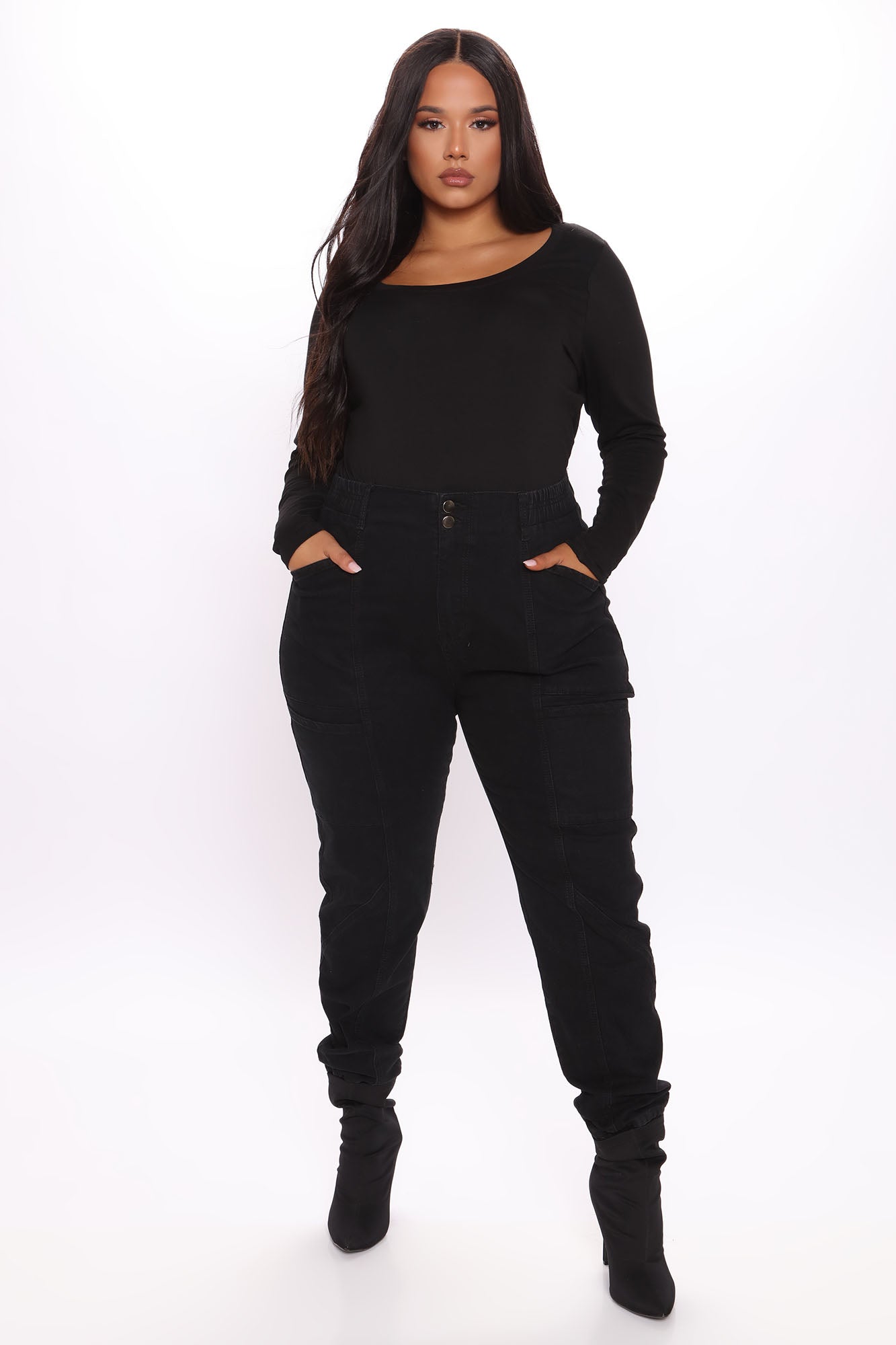 Briana Long Sleeve Top - Black
