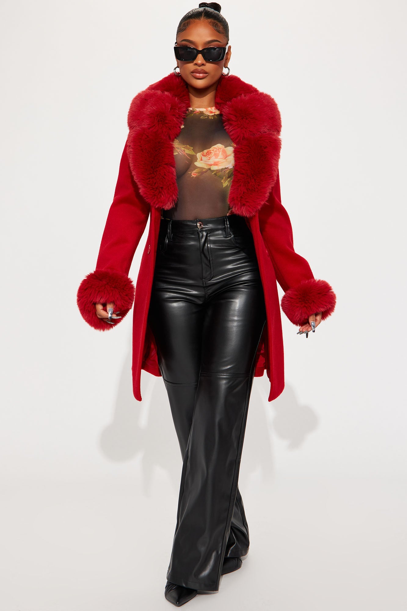 New York Nights Coat - Red