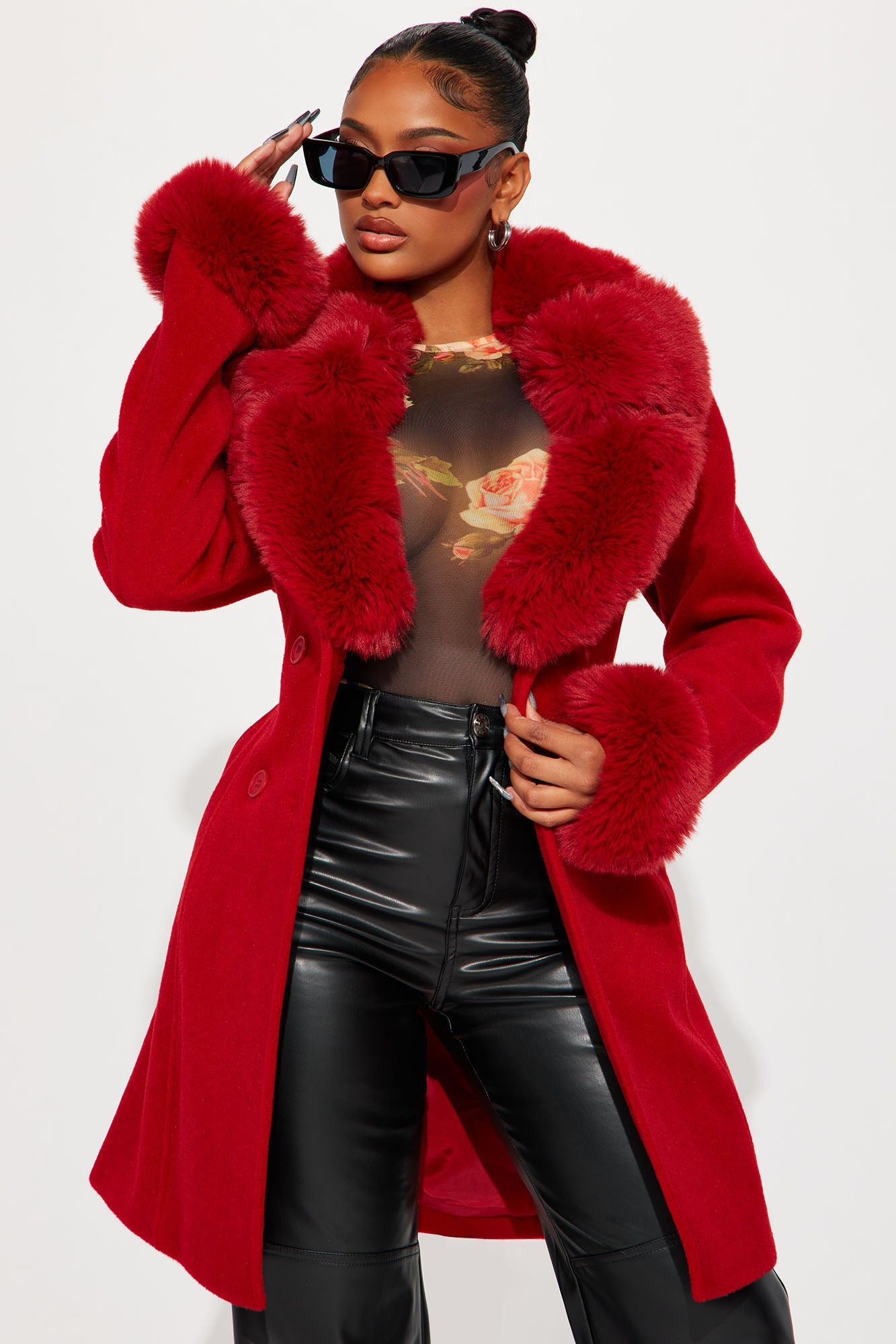 New York Nights Coat - Red