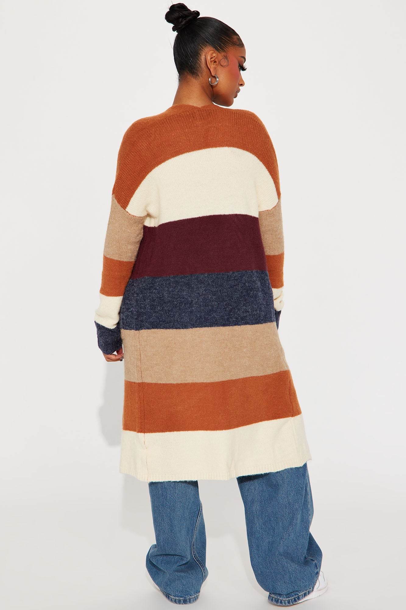 Common Interests Colorblock Cardigan - Camel/combo