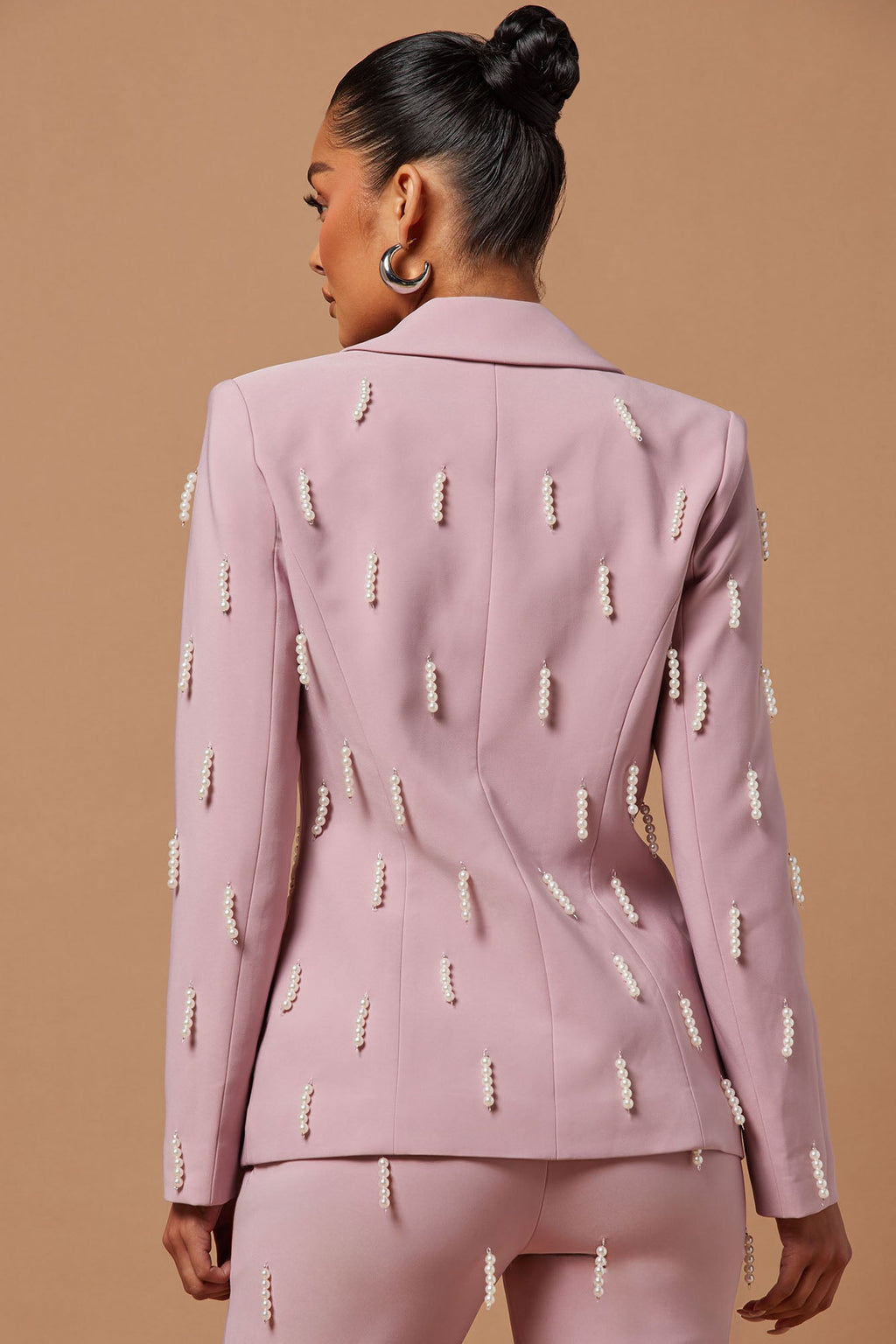 Bella Embellished Blazer - Mauve