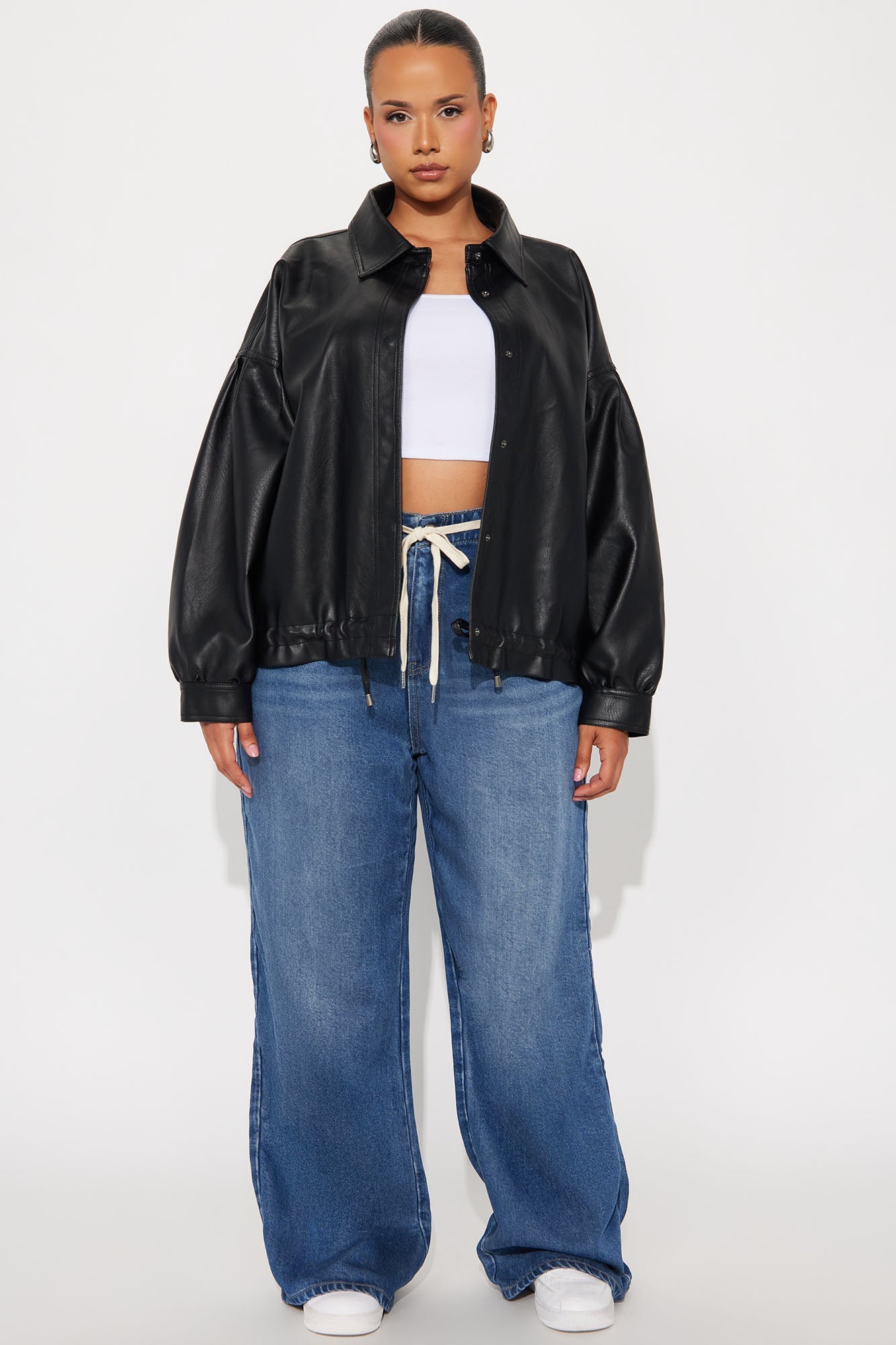 On The Move Faux Leather Jacket - Black