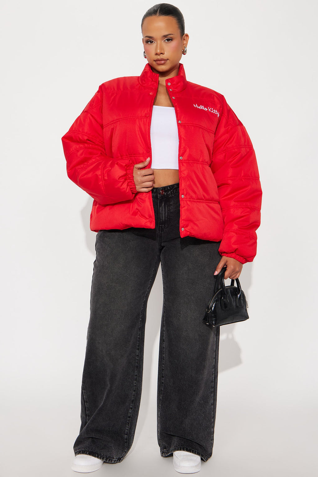 Hello Kitty Love Puffer Jacket - Red