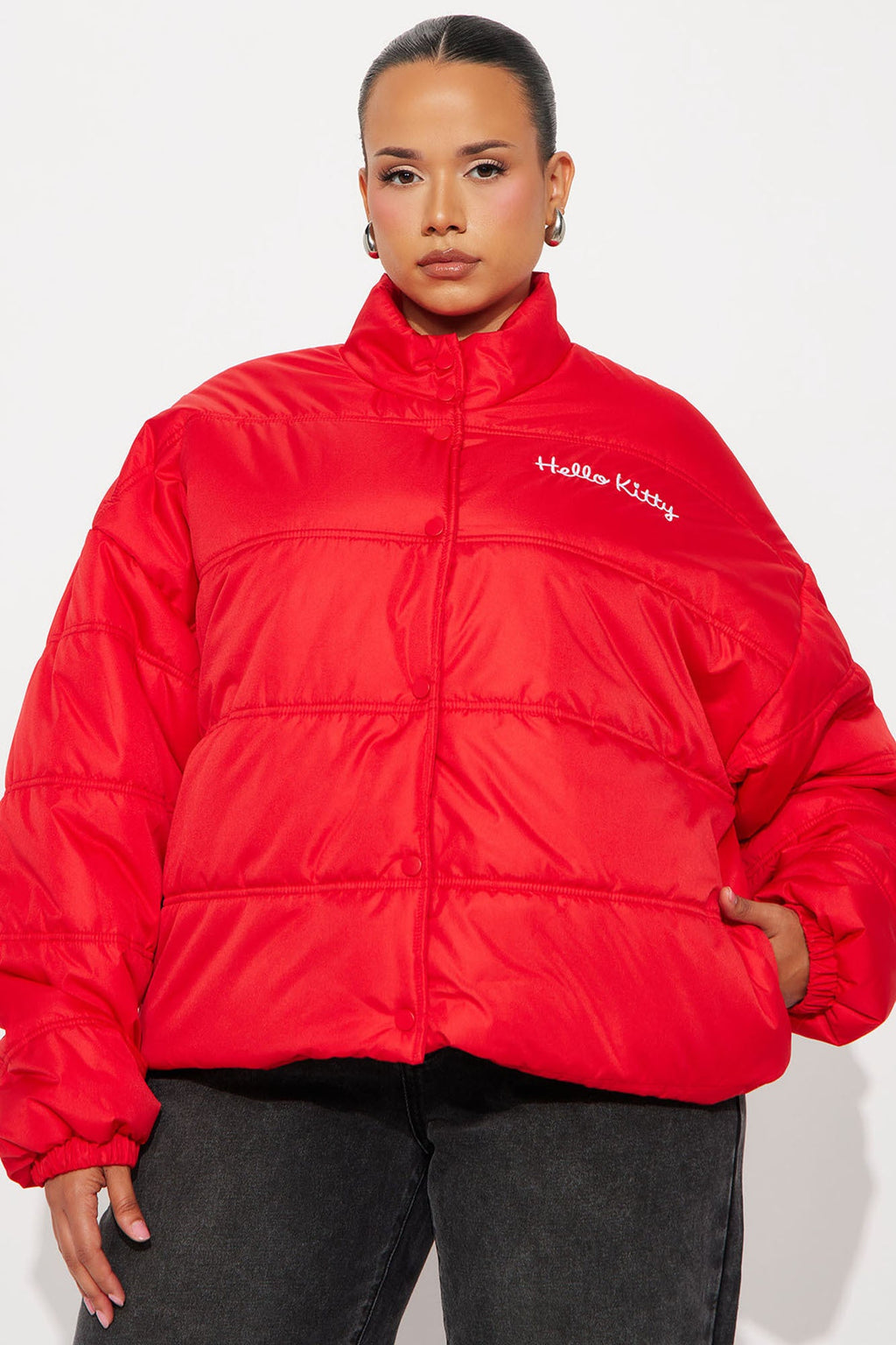 Hello Kitty Love Puffer Jacket - Red