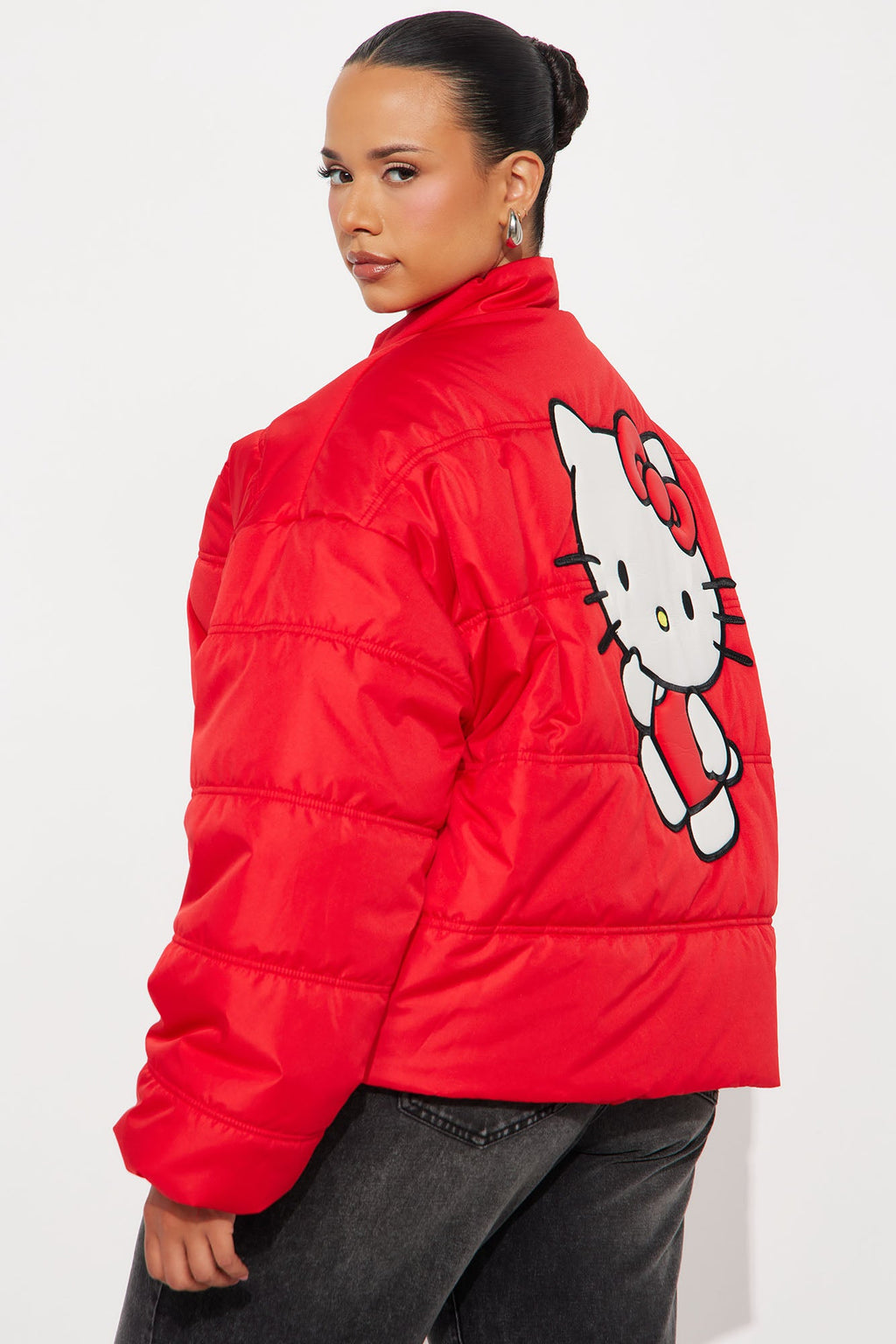 Hello Kitty Love Puffer Jacket - Red