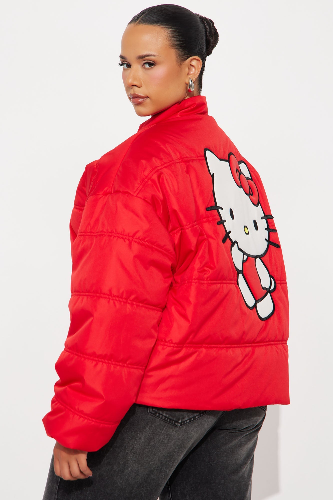 Hello Kitty Love Puffer Jacket - Red