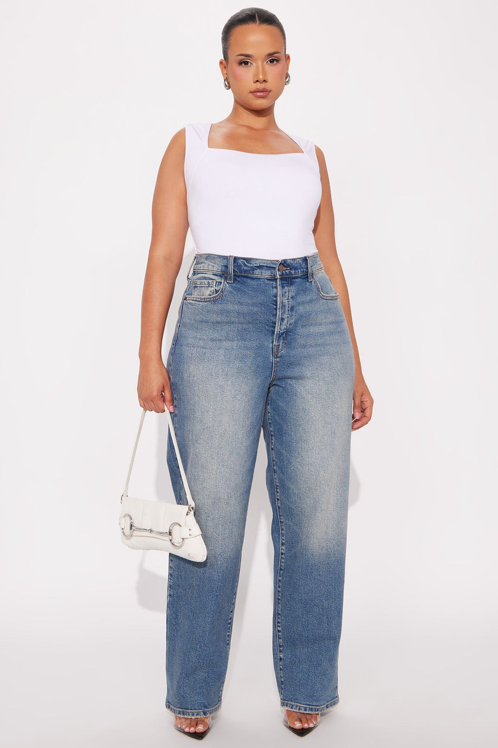 Iconic High Rise Straight Leg Jean - Vintage Wash