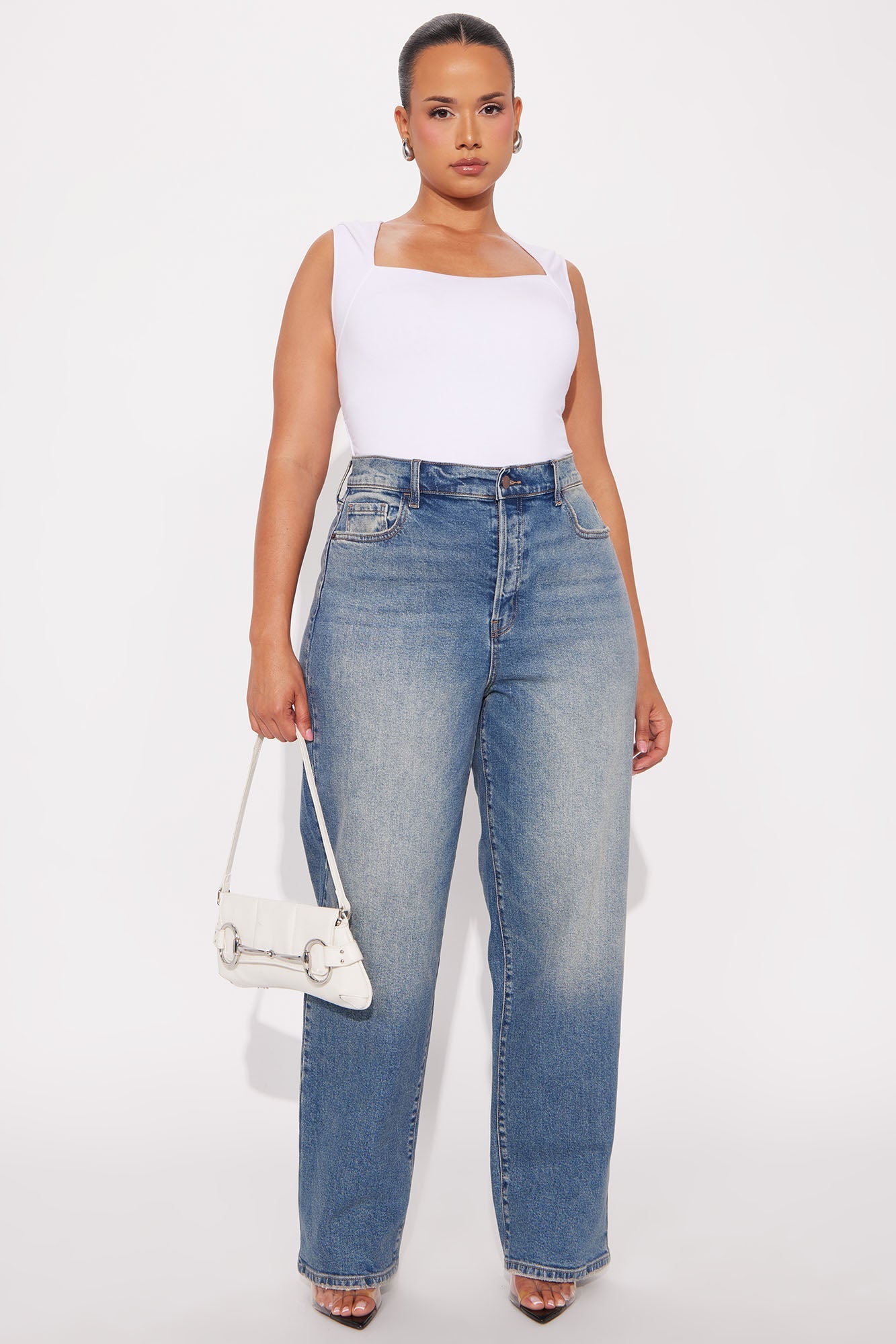 Iconic High Rise Straight Leg Jean - Vintage Wash