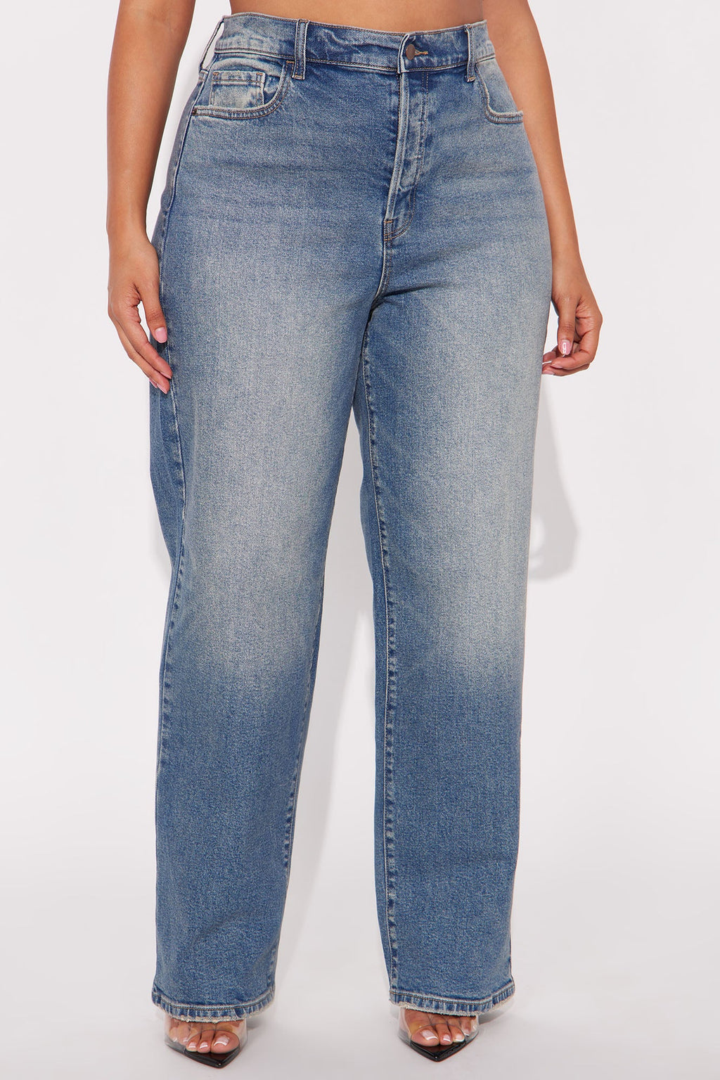 Iconic High Rise Straight Leg Jean - Vintage Wash