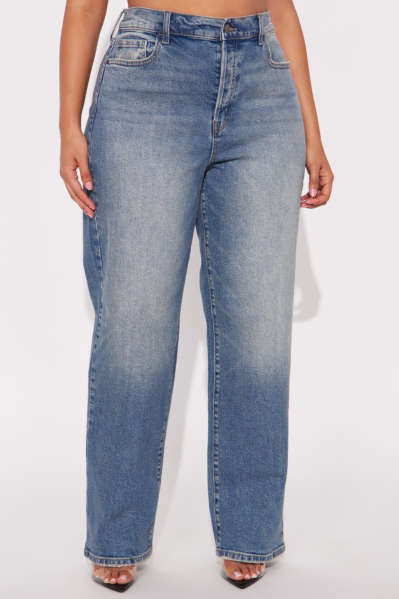 Iconic High Rise Straight Leg Jean - Vintage Wash