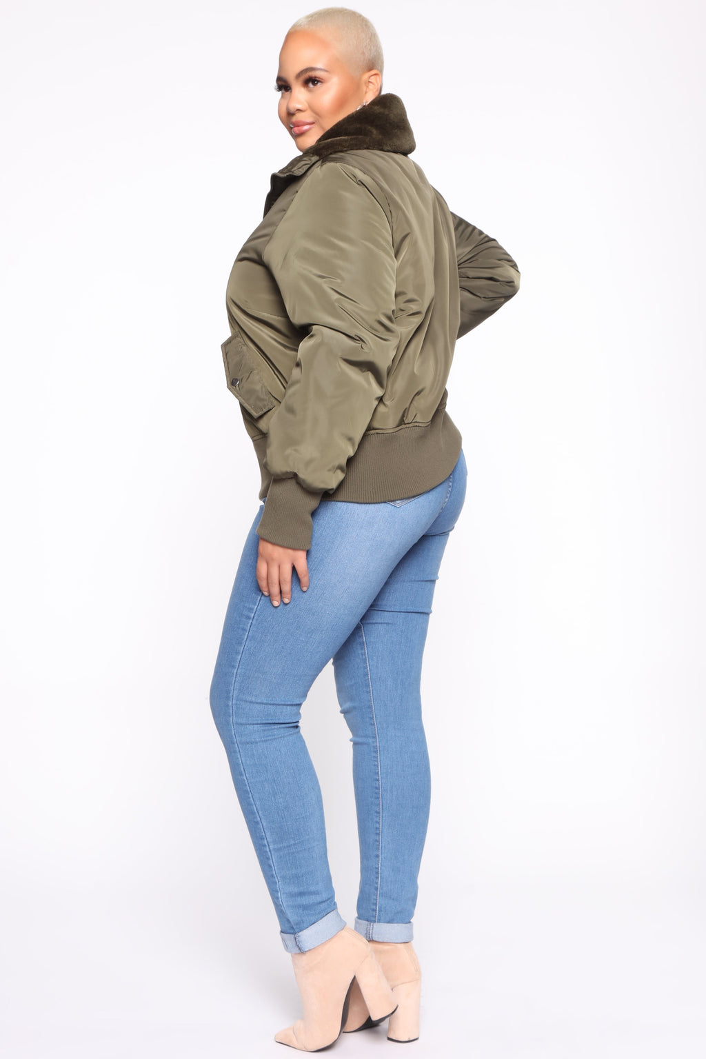 Nights In Denver Bomber Jacket - Olive