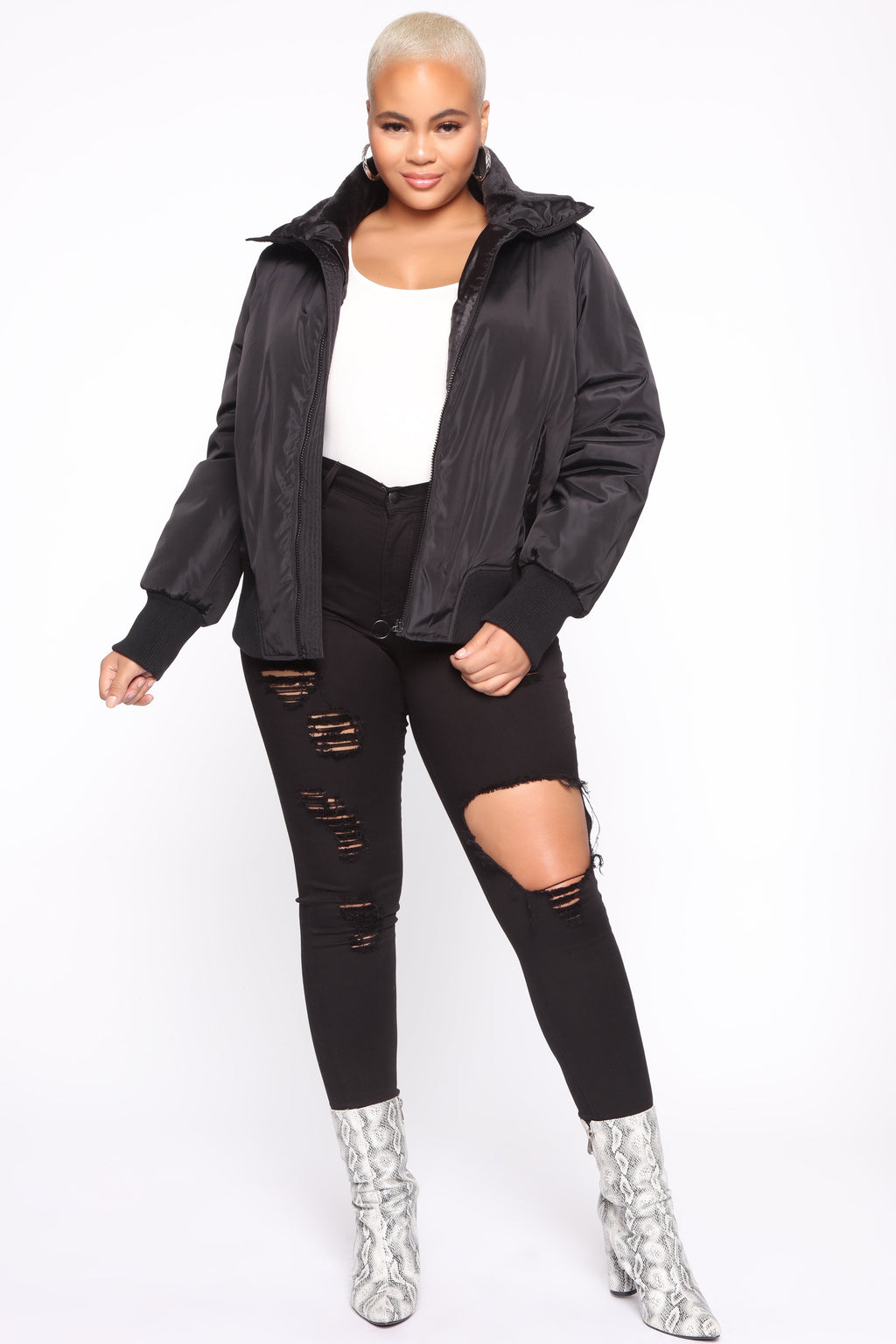 Nights In Denver Bomber Jacket - Black