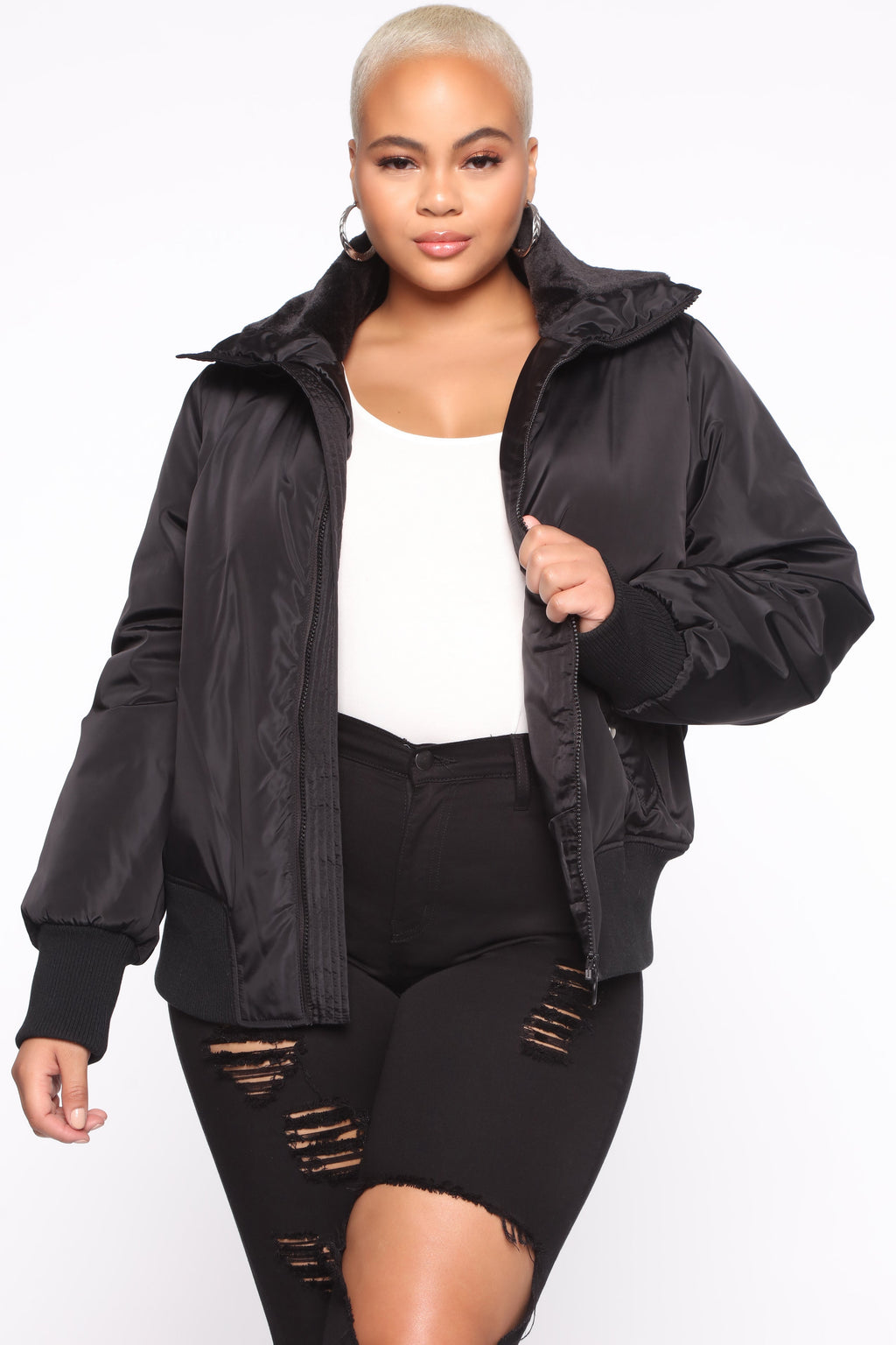 Nights In Denver Bomber Jacket - Black