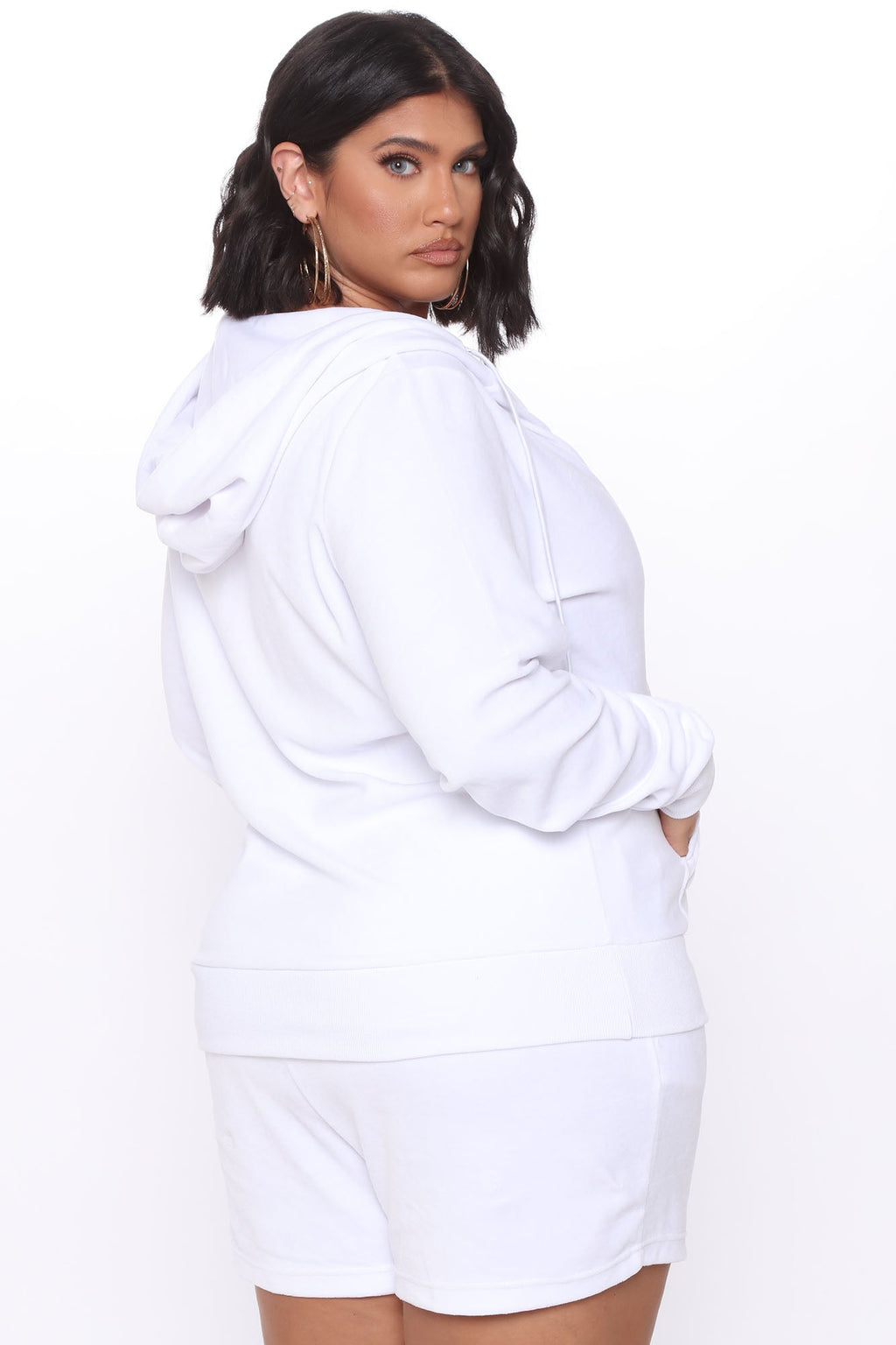 The OG Trendsetter Velour Short Set - White