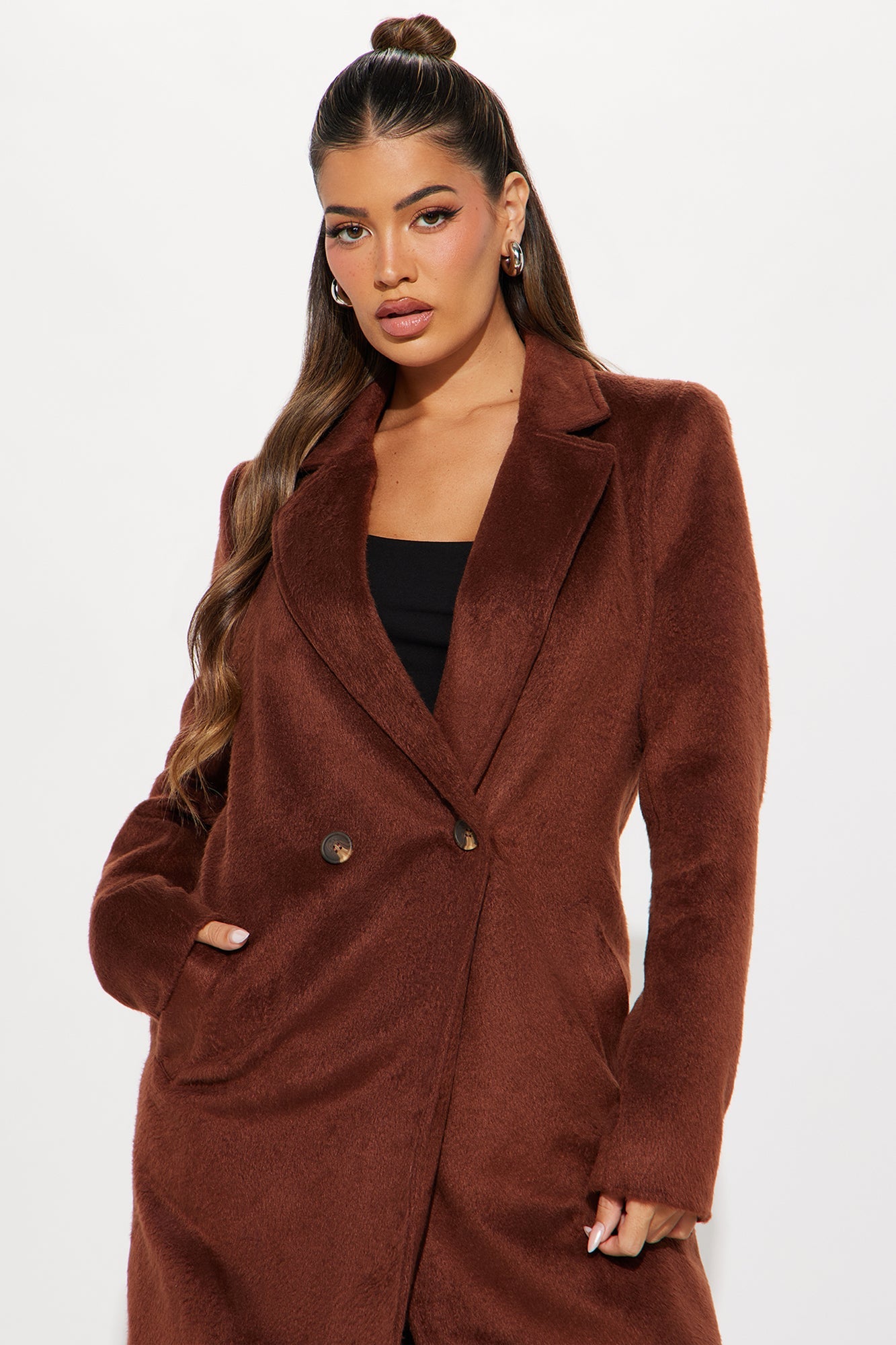It's A Long Story Coat - Brown