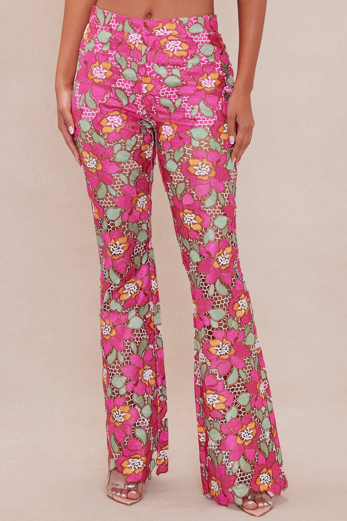 Maura Embroidered Pant - Pink/combo