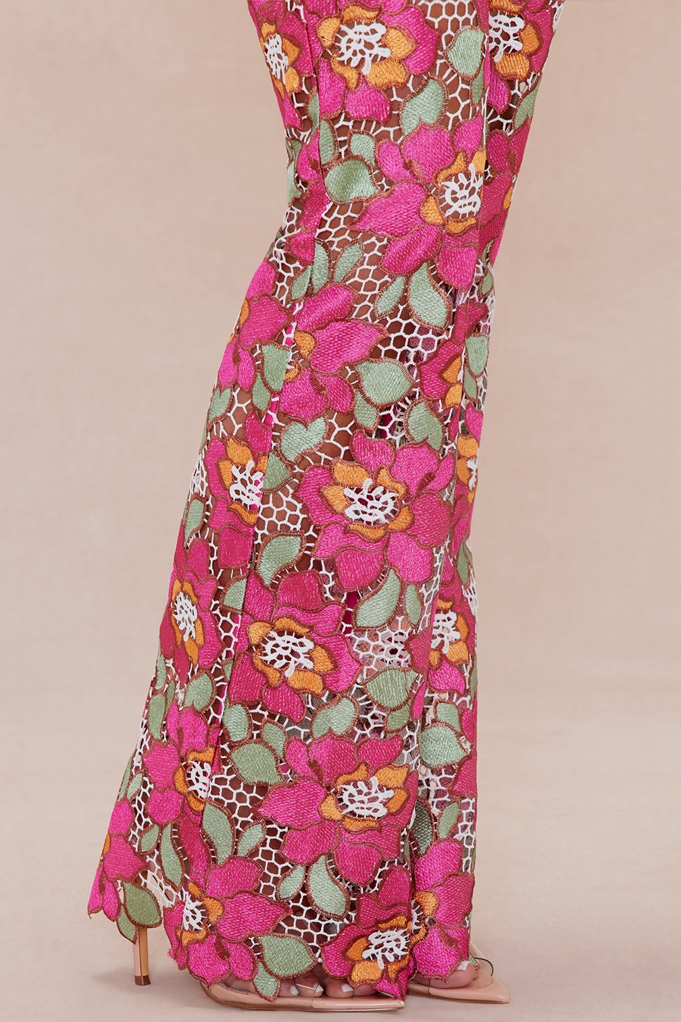 Maura Embroidered Pant - Pink/combo