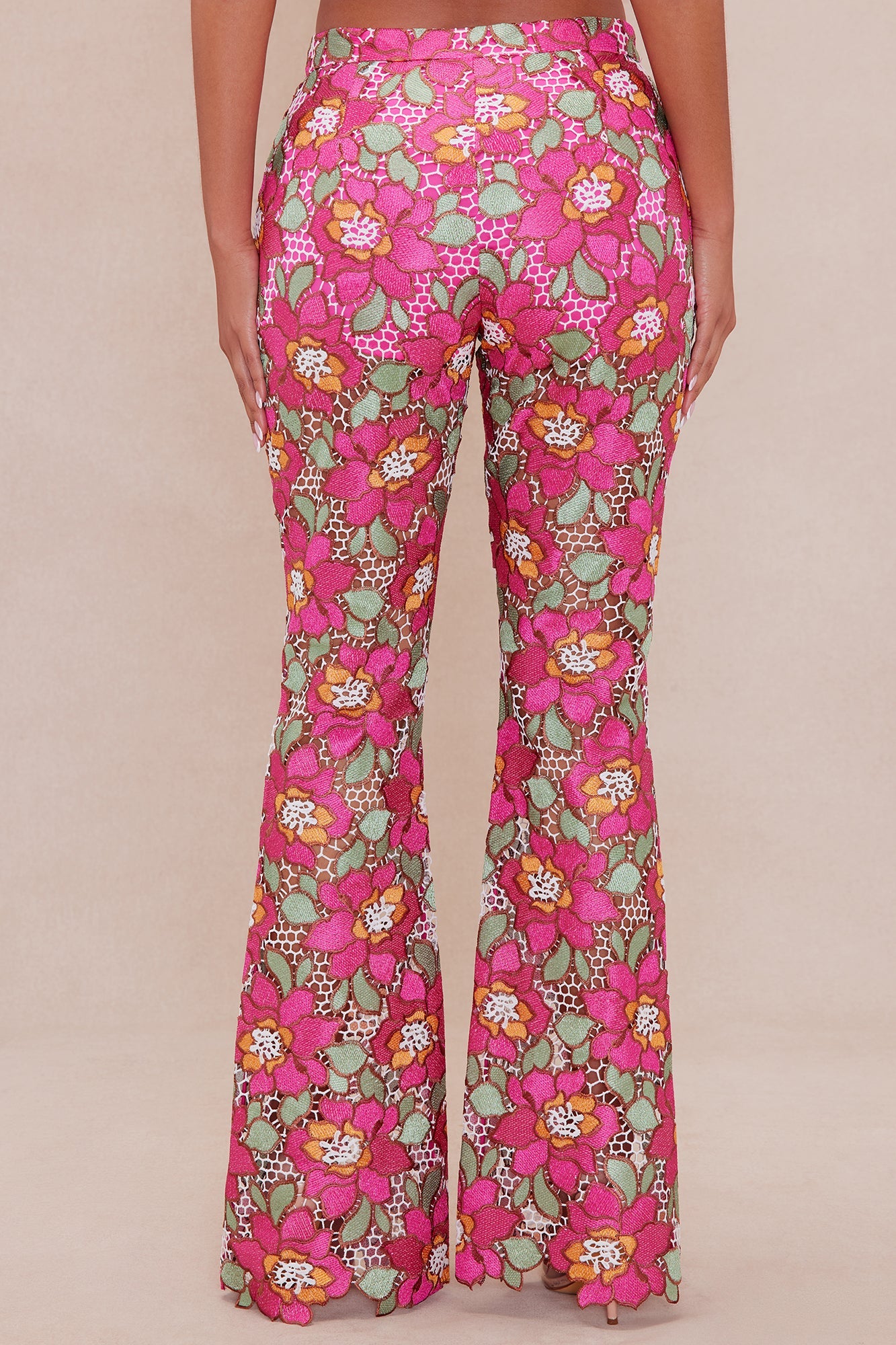 Maura Embroidered Pant - Pink/combo