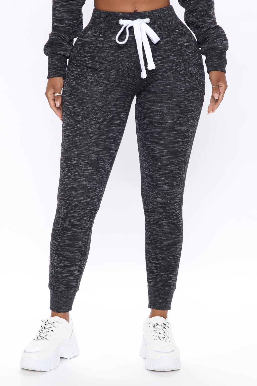 Relaxed Vibe Joggers - Marled Black