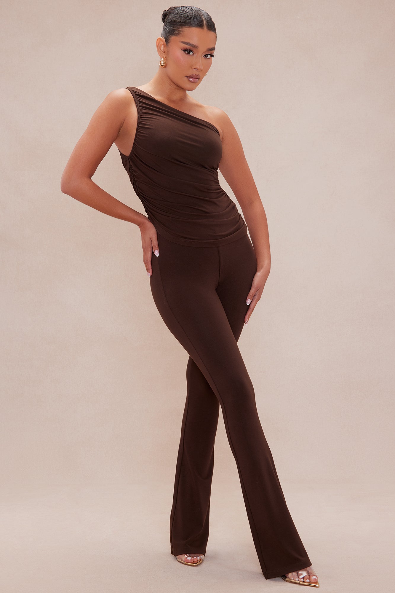 Logan Knit Pant Set - Chocolate