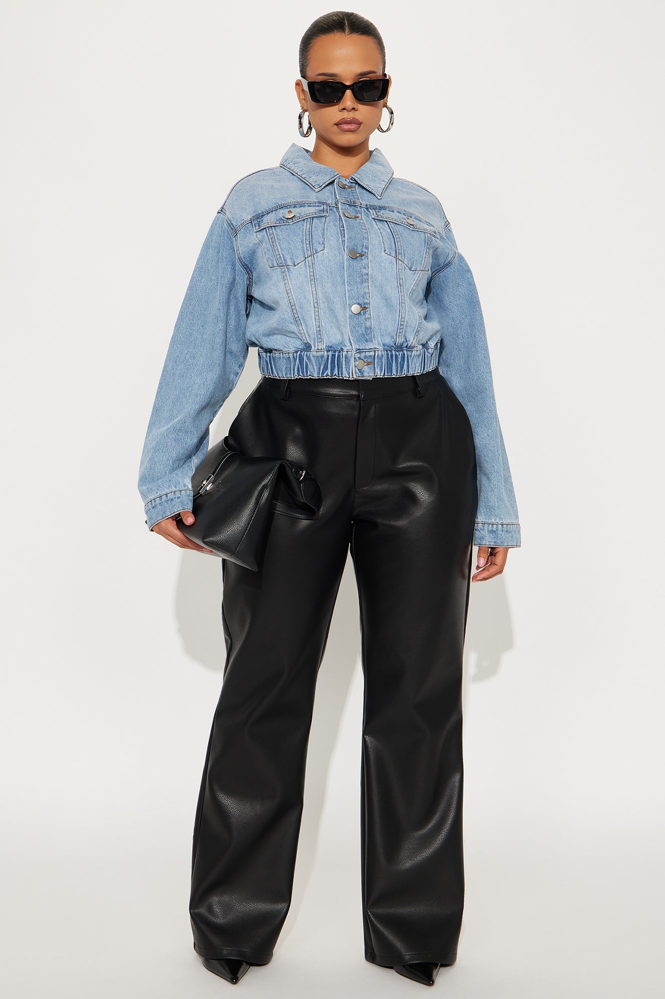 Out Of Time Denim Bomber Jacket - Light Wash