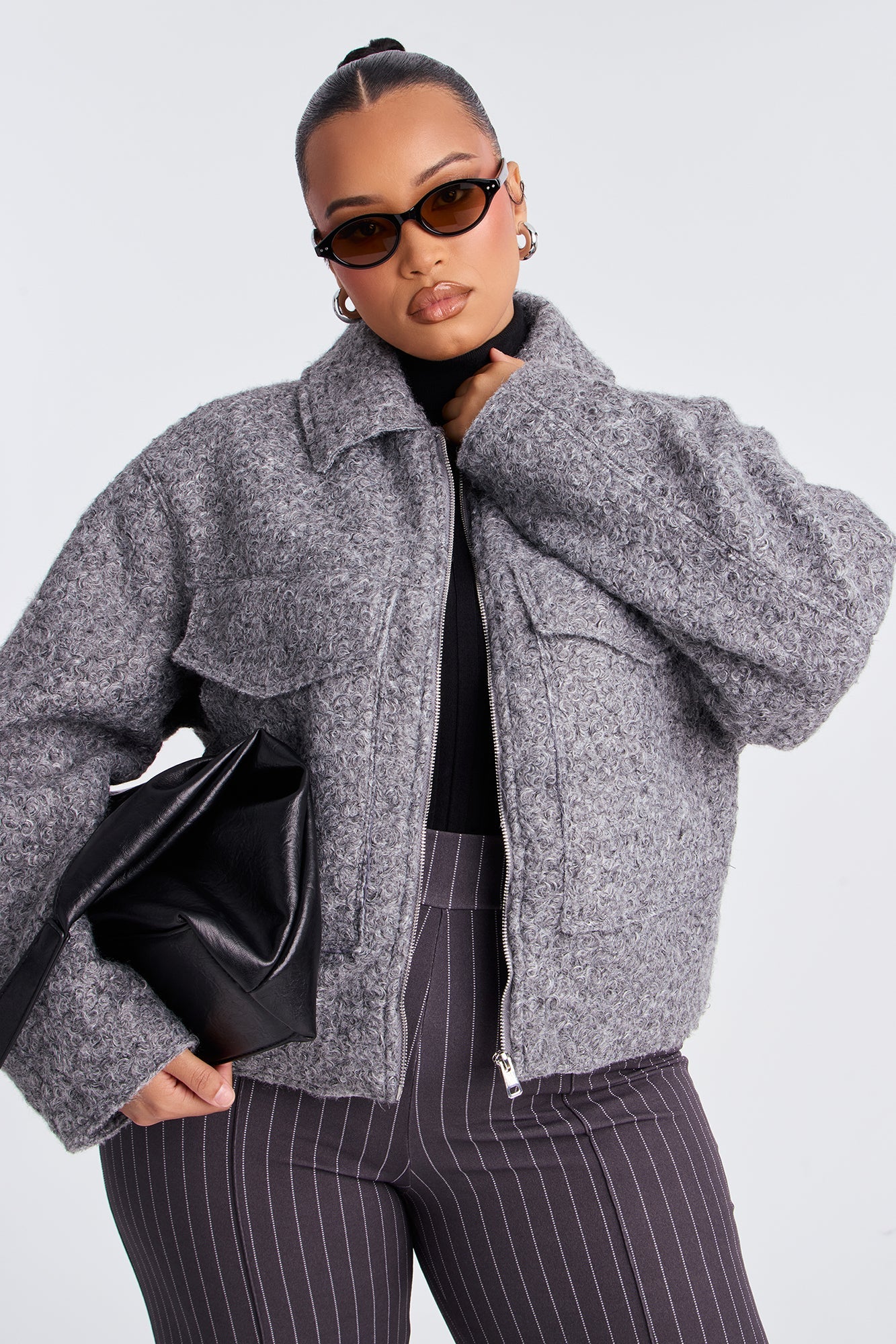 Sierra Sherpa Jacket - Grey