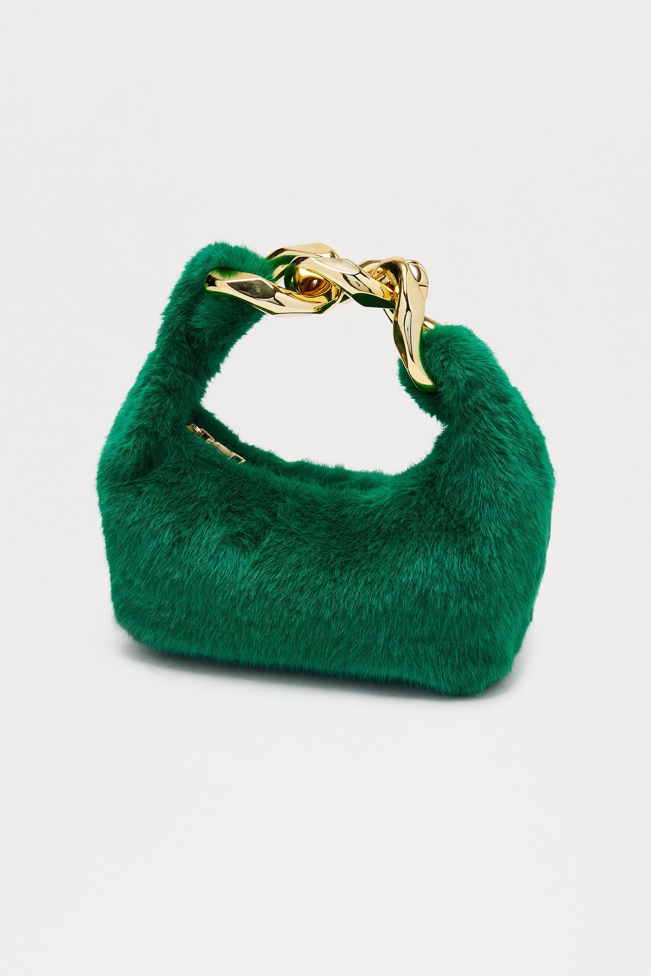 It Gurl Faux Fur Shoulder Handbag - Green