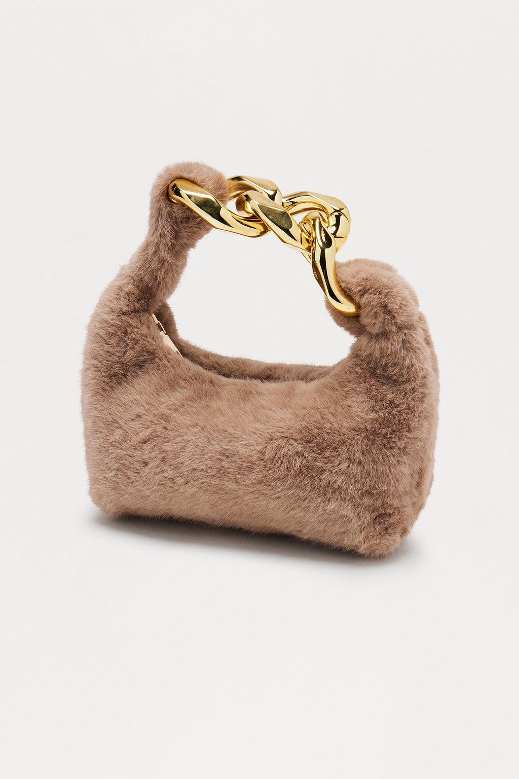 It Gurl Faux Fur Shoulder Handbag - Taupe