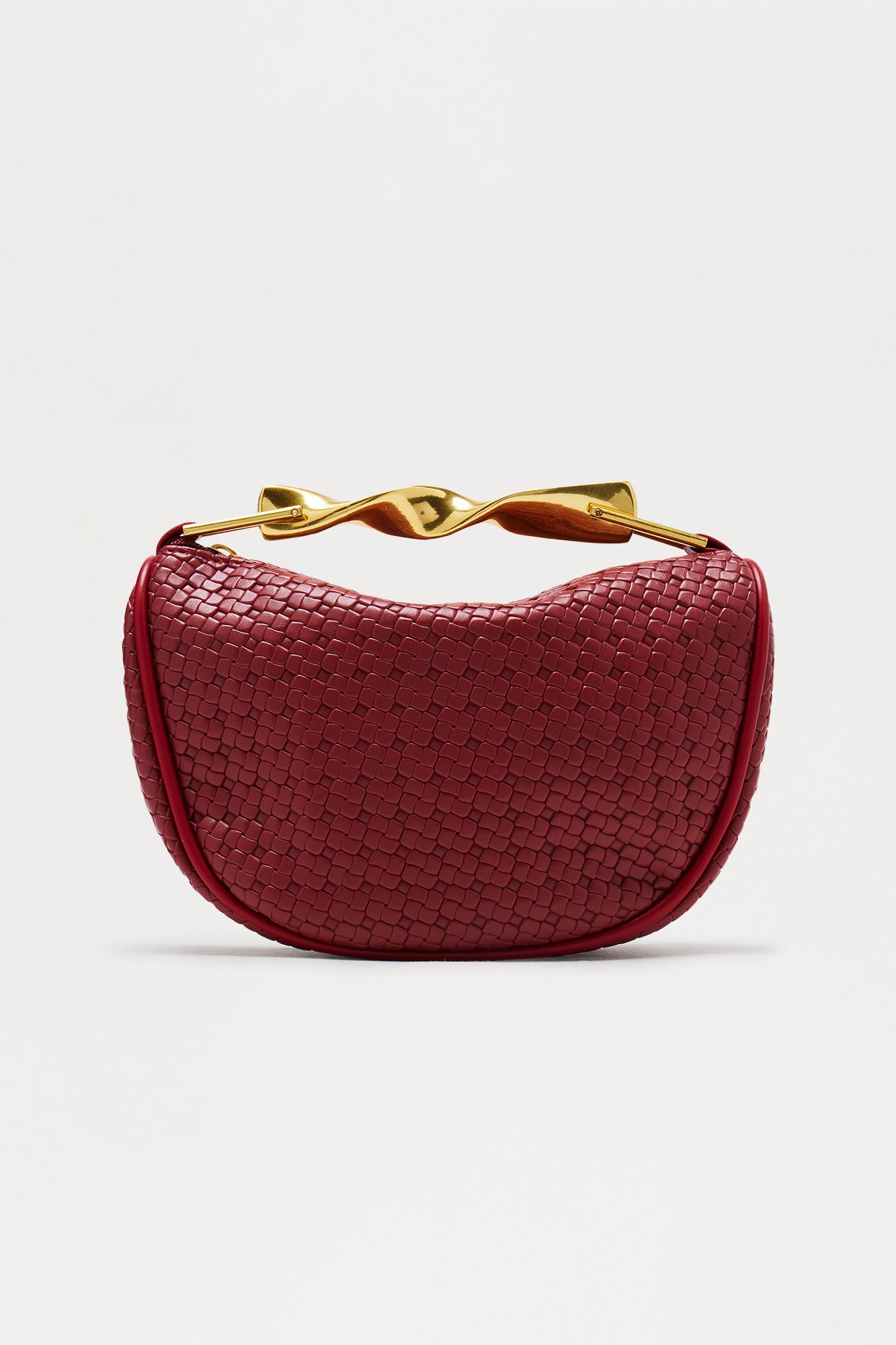 Tate Twist Satchel Handbag - Burgundy