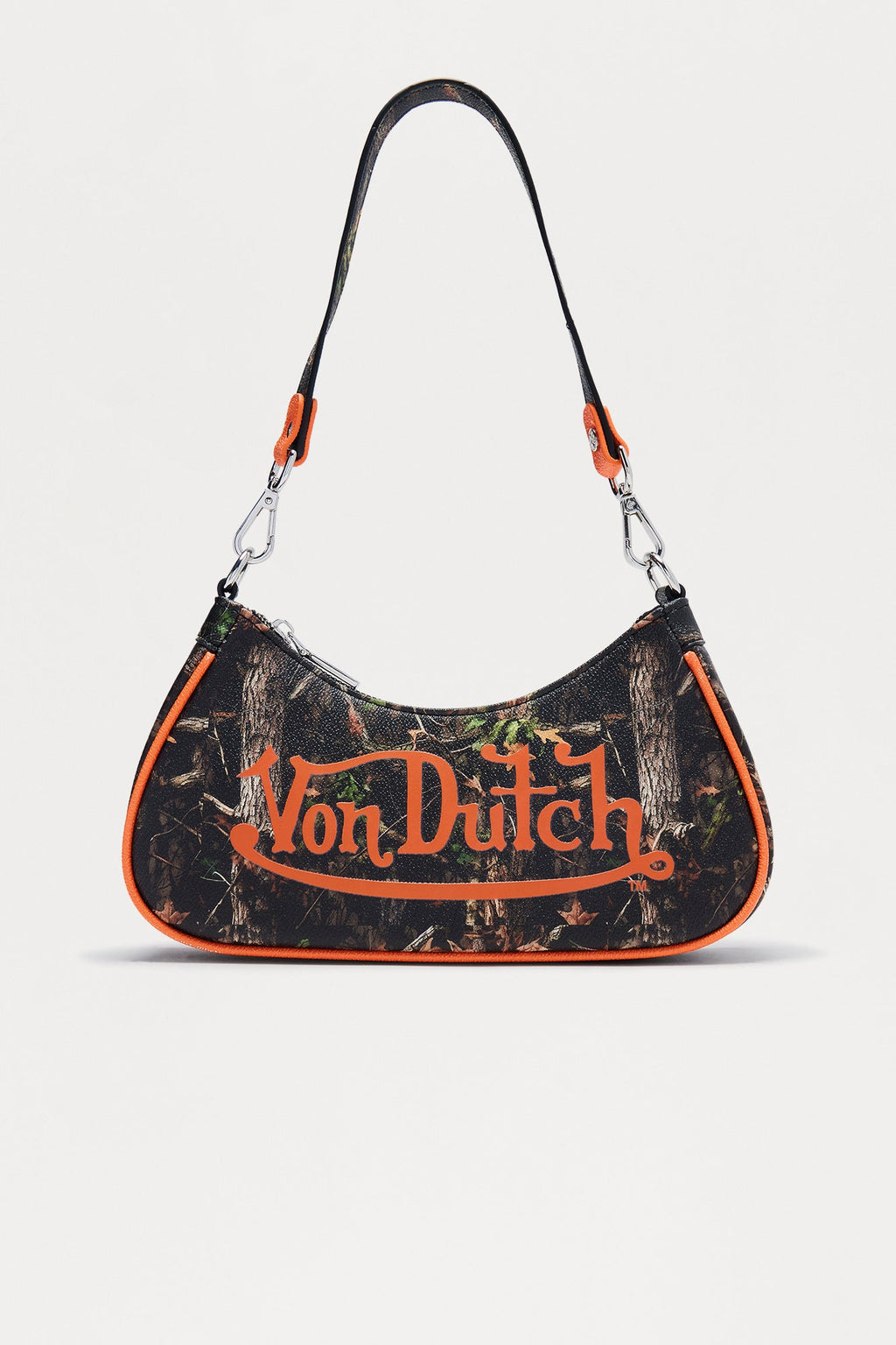 Hidden Heat Camouflage Faux Leather Von Dutch Shoulder Bag - Green/combo