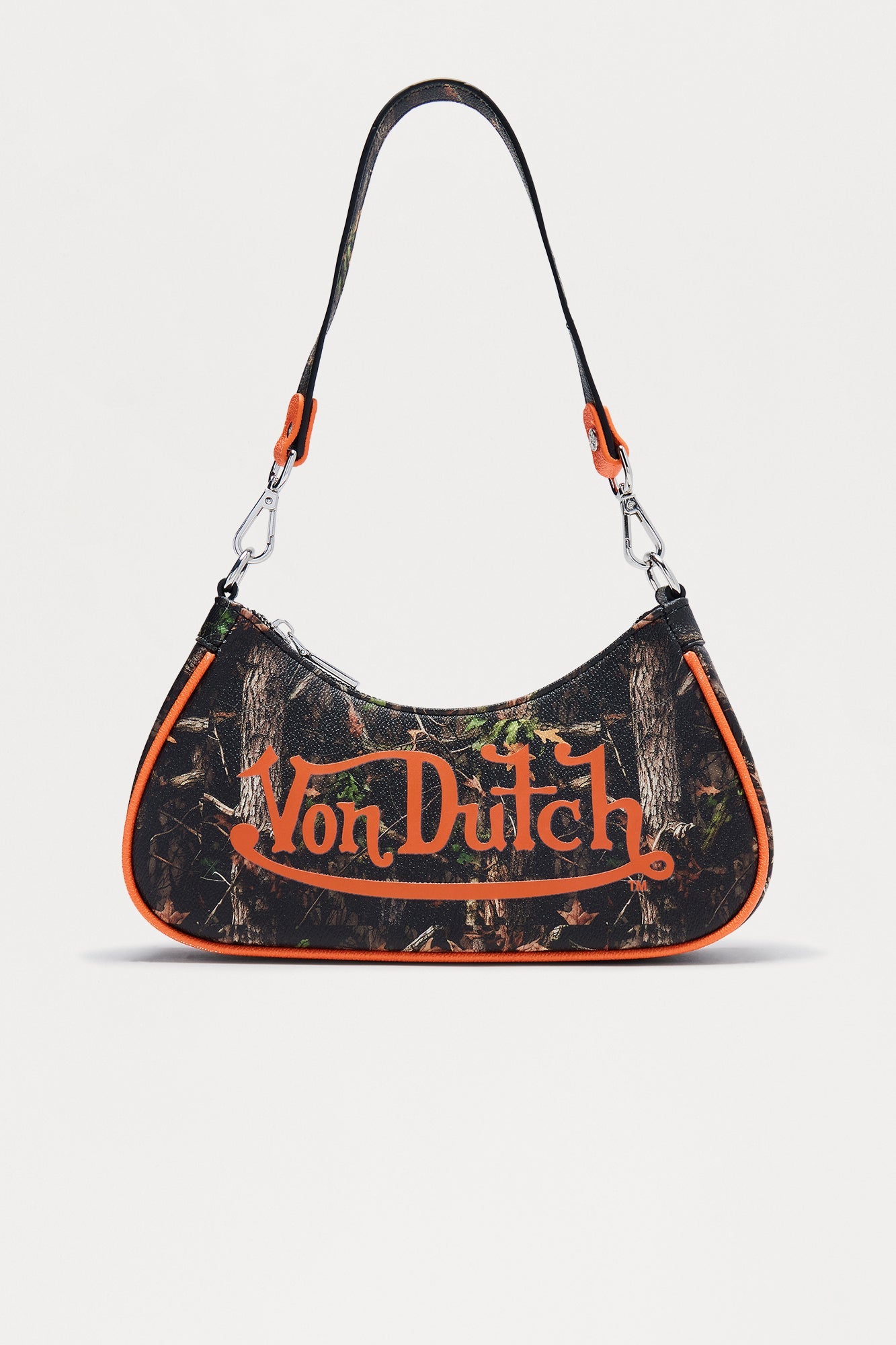 Hidden Heat Camouflage Faux Leather Von Dutch Shoulder Bag - Green/combo