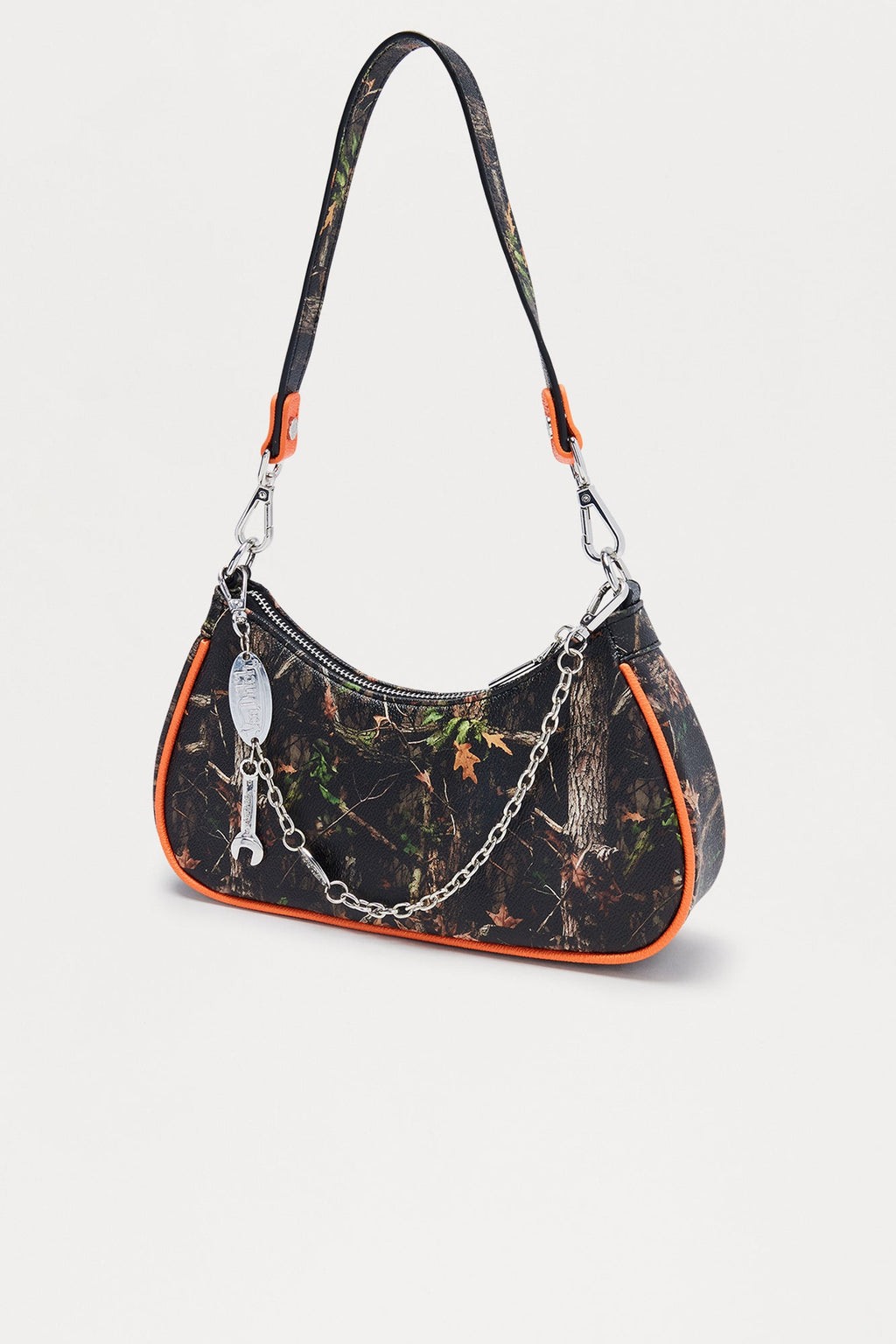 Hidden Heat Camouflage Faux Leather Von Dutch Shoulder Bag - Green/combo