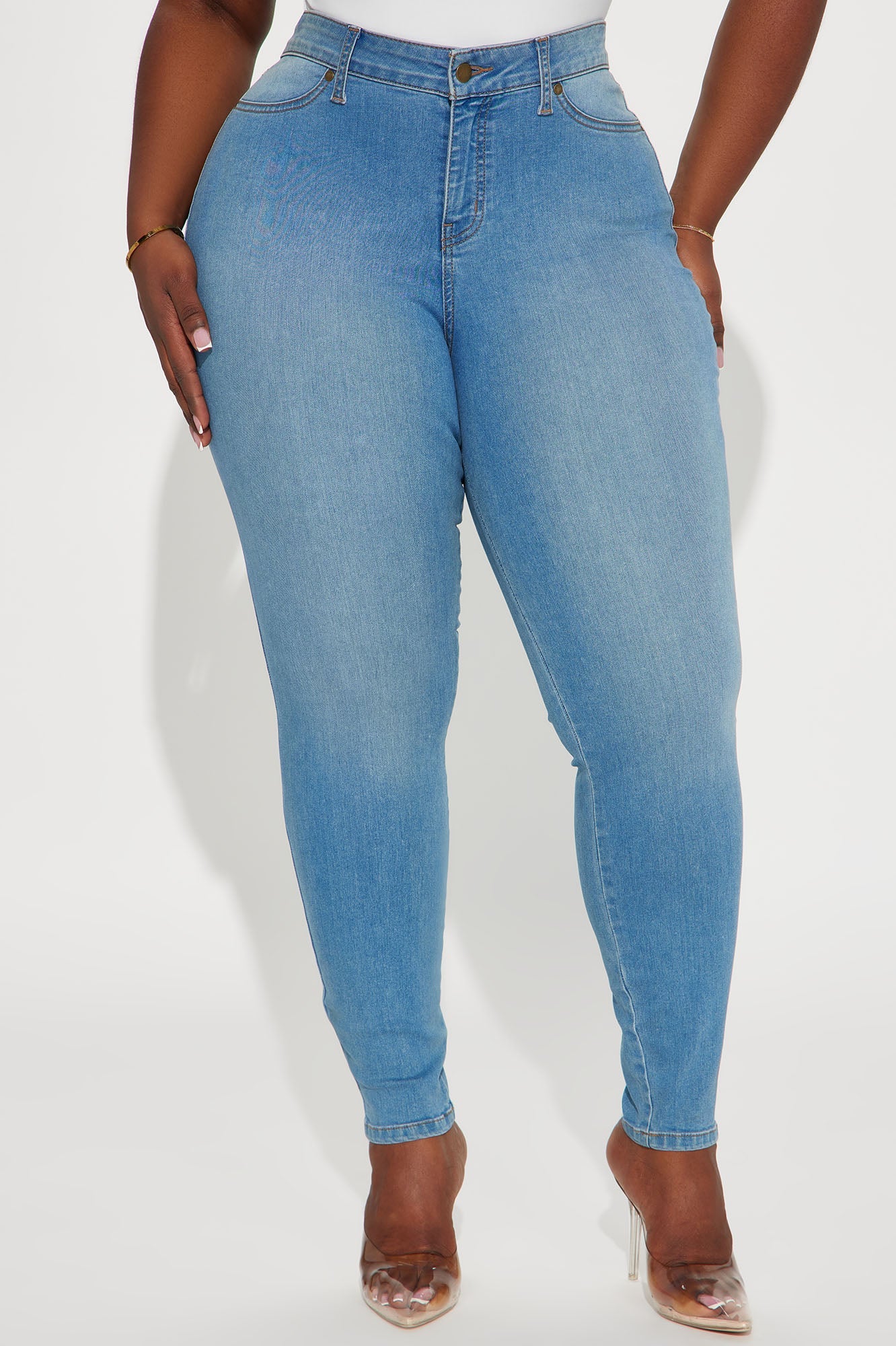 Flex Game Strong Low Rise Skinny Jeans - Light Blue Wash