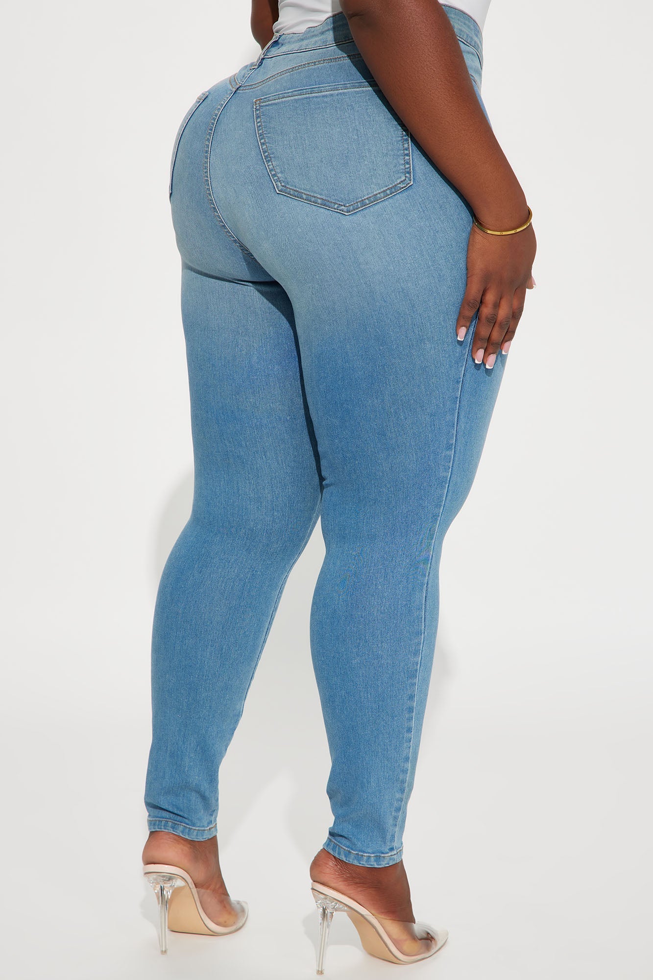 Flex Game Strong Low Rise Skinny Jeans - Light Blue Wash