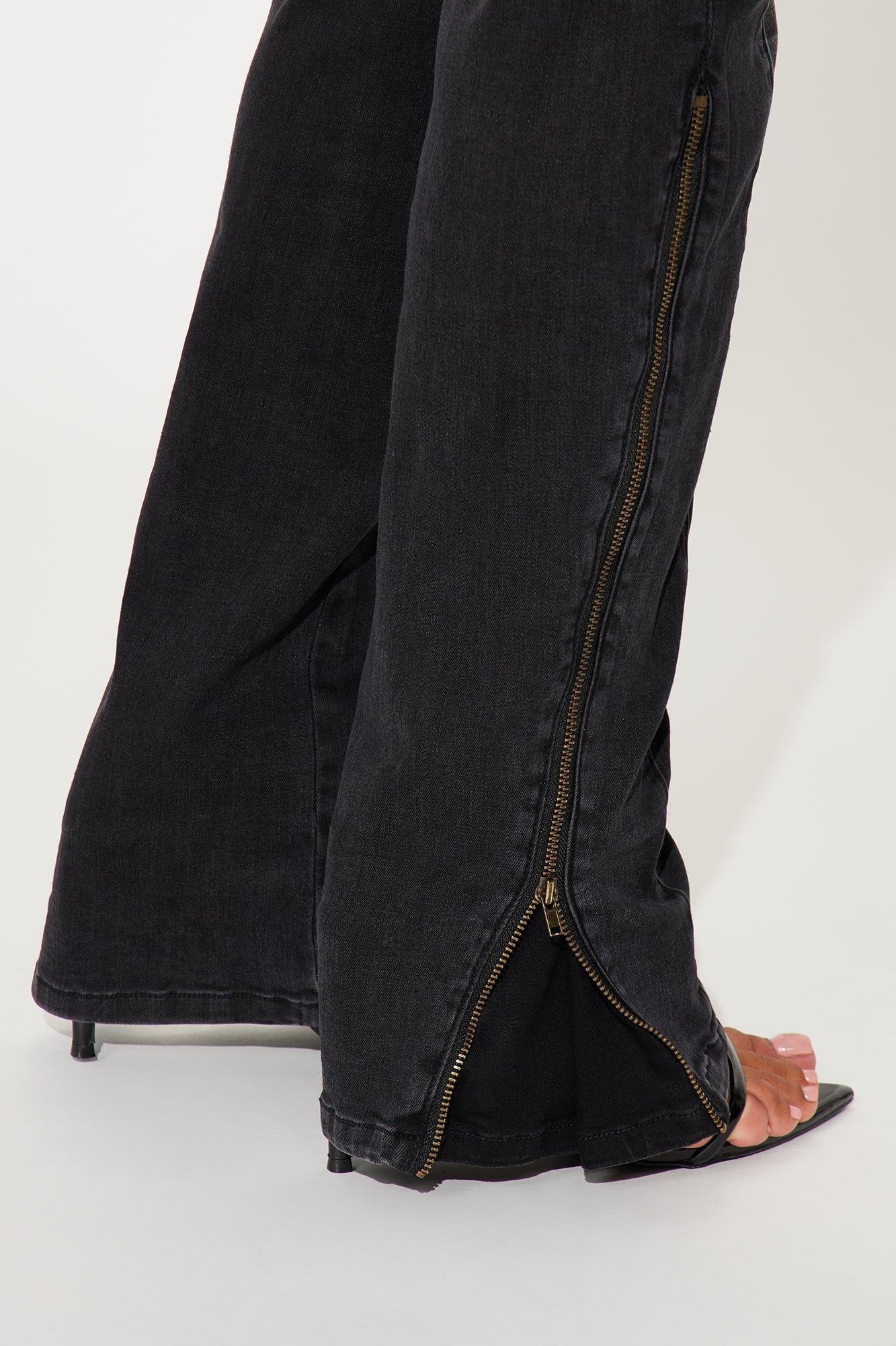 Certified Ten Crossover Moto Bootcut Jeans - Black Wash